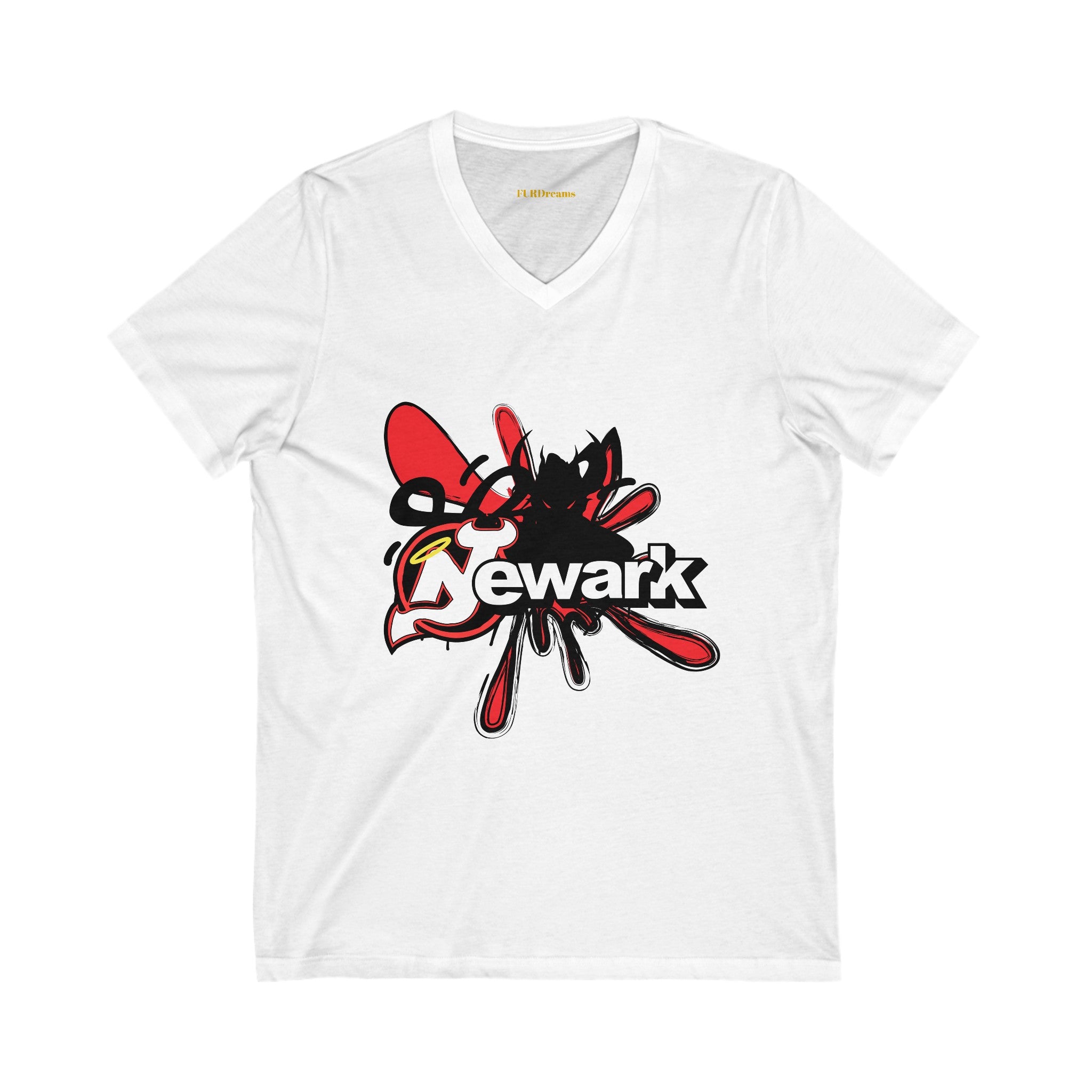 FURDreams NHL “EWR” VII Unisex Jersey Short Sleeve V-Neck Tee