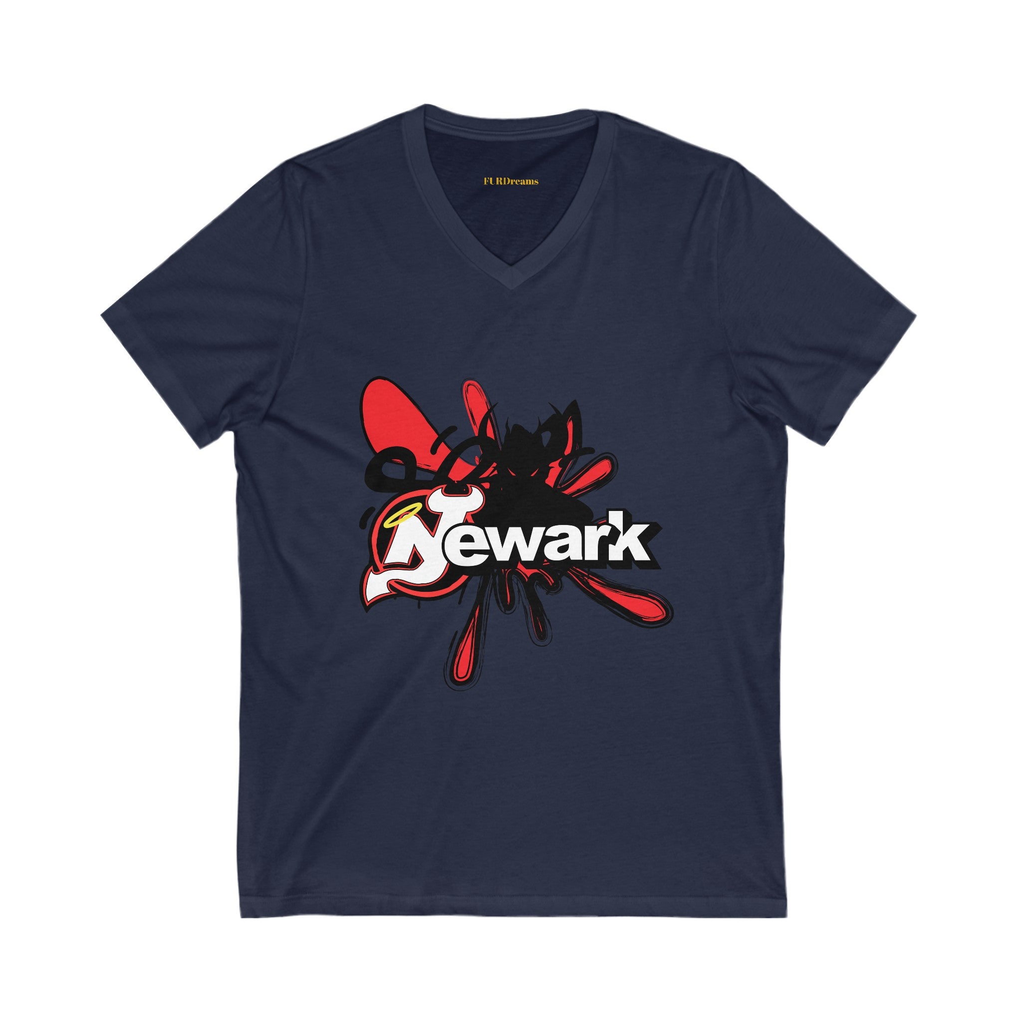 FURDreams NHL “EWR” VII Unisex Jersey Short Sleeve V-Neck Tee