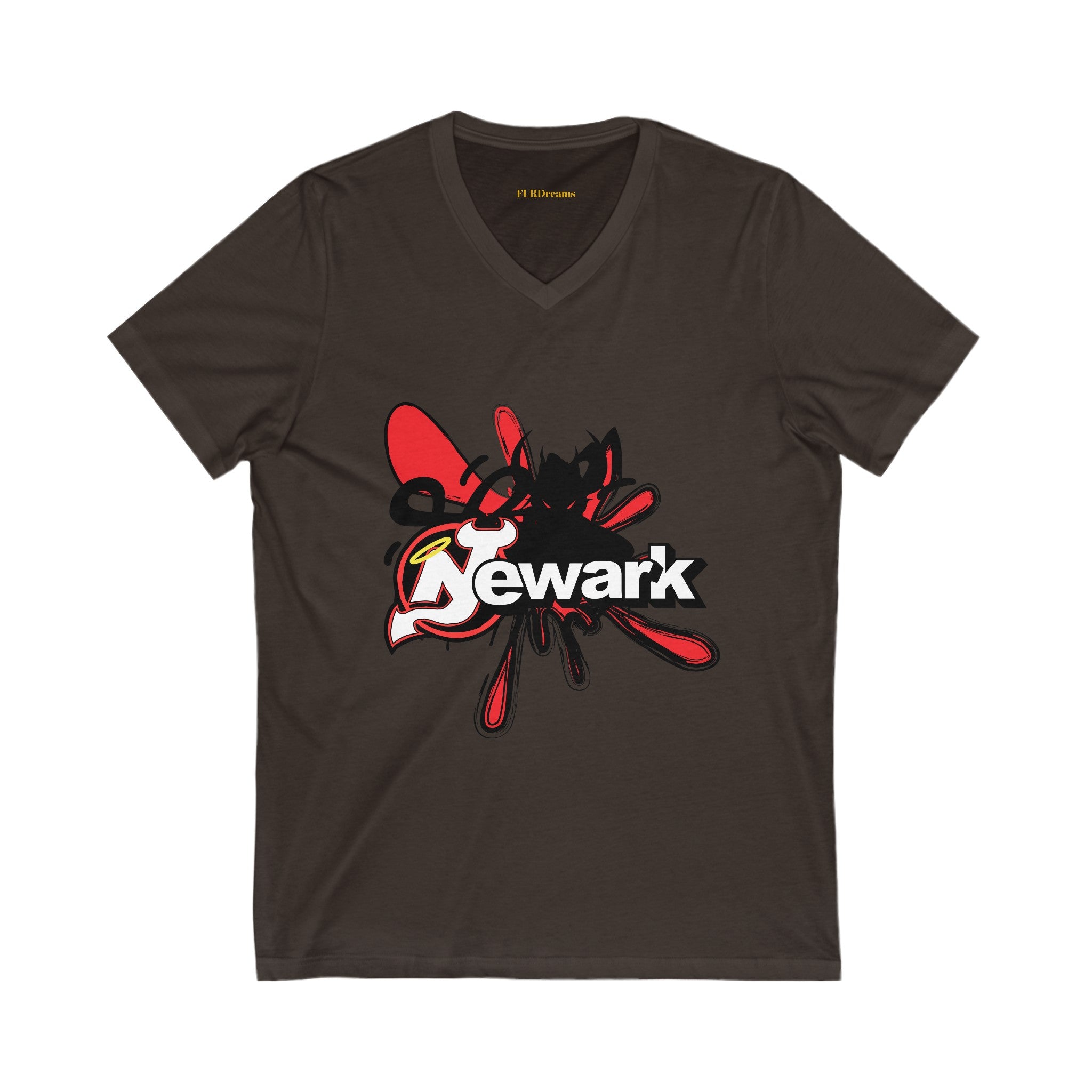 FURDreams NHL “EWR” VII Unisex Jersey Short Sleeve V-Neck Tee