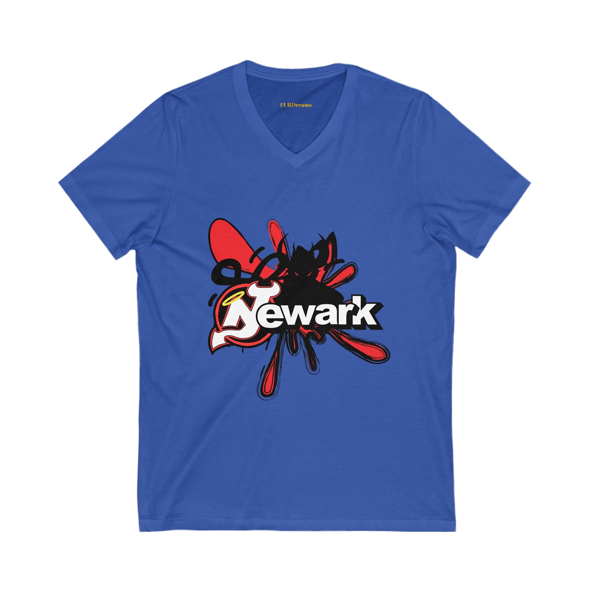 FURDreams NHL “EWR” VII Unisex Jersey Short Sleeve V-Neck Tee