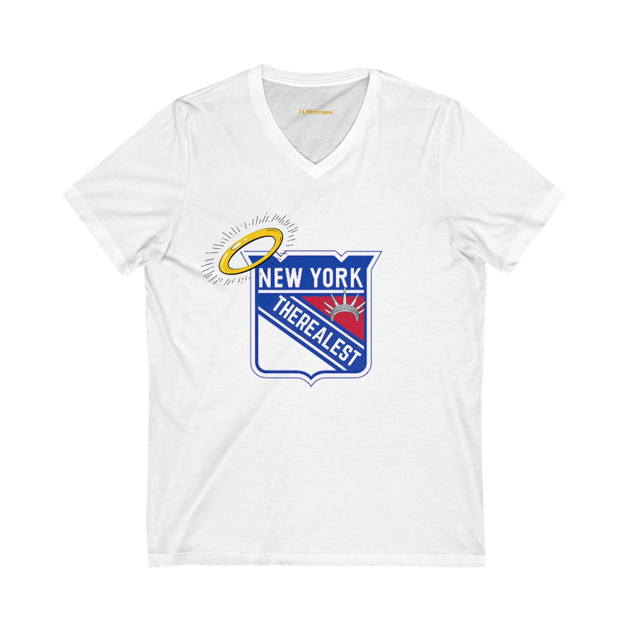 FURDreams NHL “NYC” VII Unisex Jersey Short Sleeve V-Neck Tee
