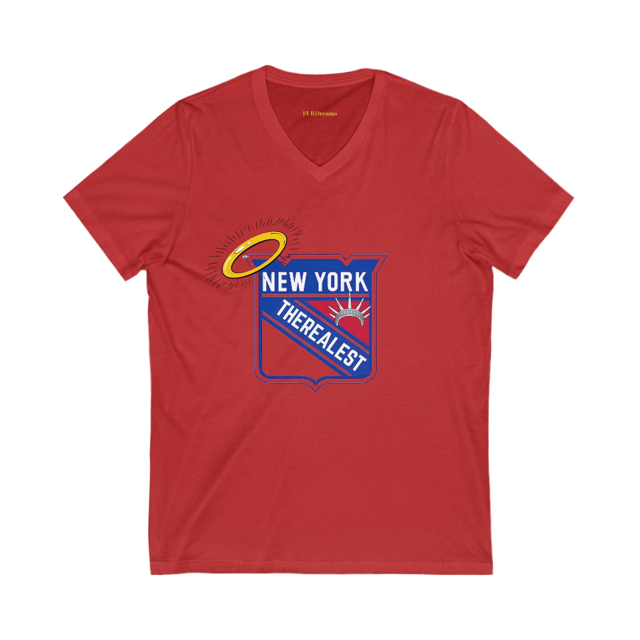 FURDreams NHL “NYC” VII Unisex Jersey Short Sleeve V-Neck Tee