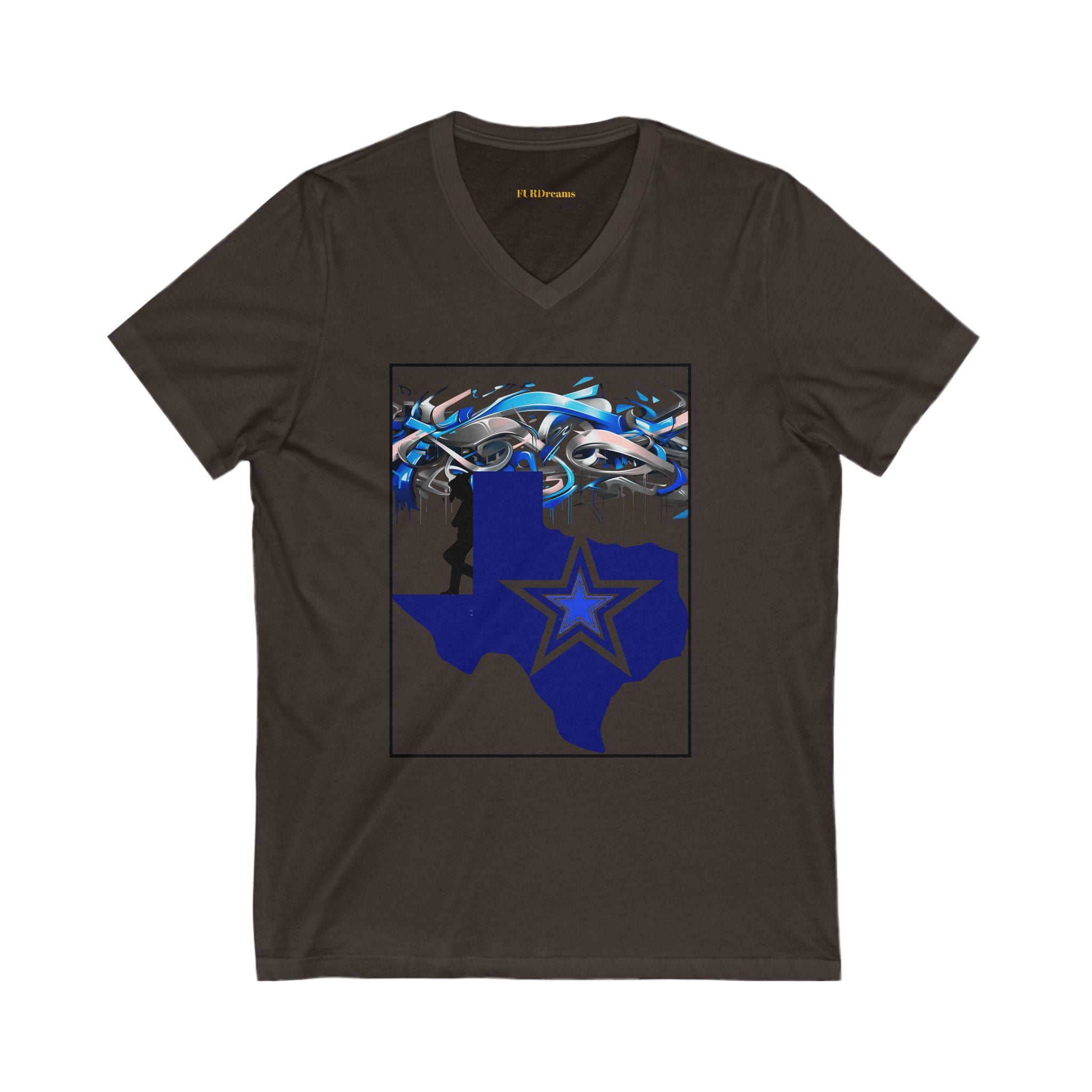 FURDreams NFL “DAL” XI Unisex Jersey Short Sleeve V-Neck Tee