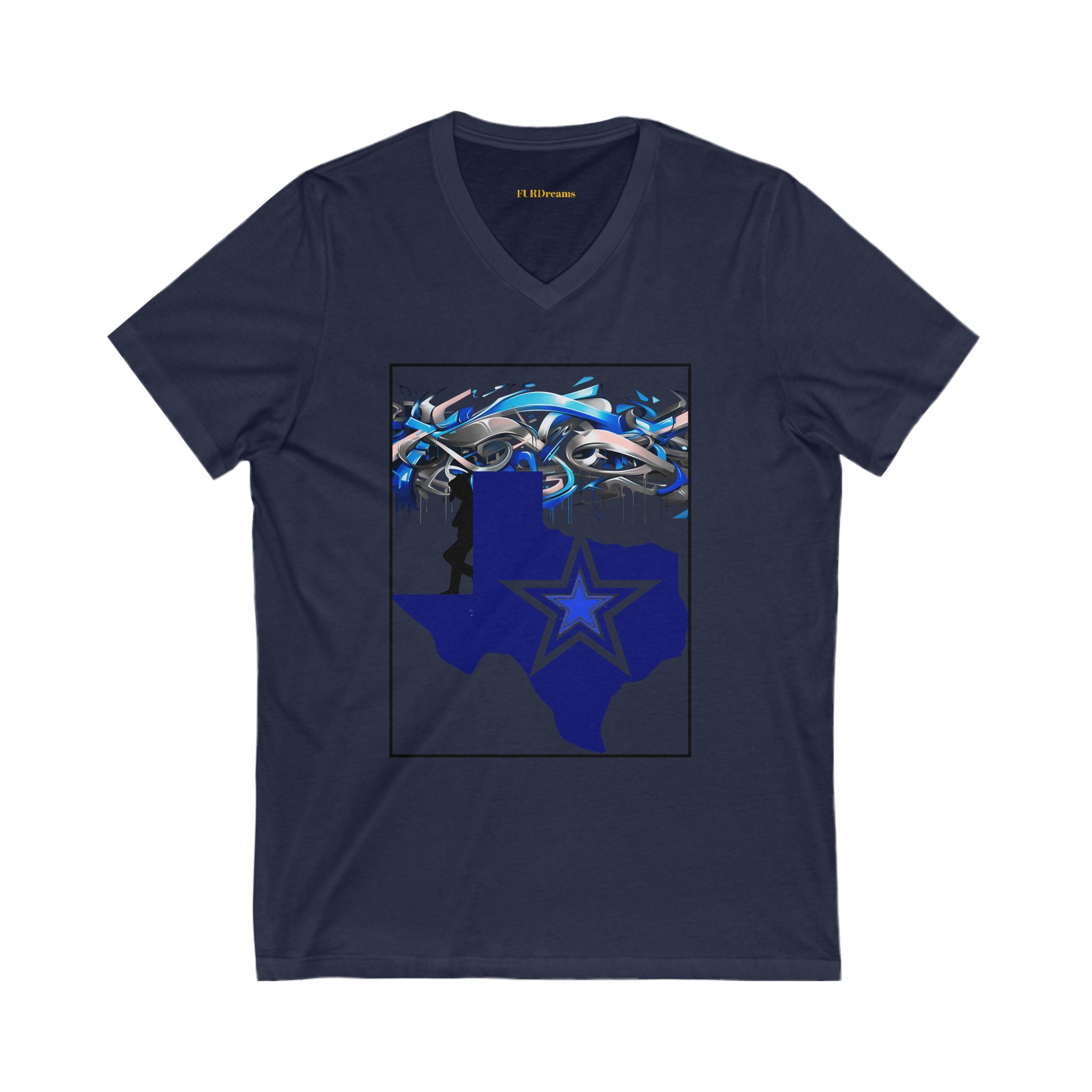 FURDreams NFL “DAL” XI Unisex Jersey Short Sleeve V-Neck Tee