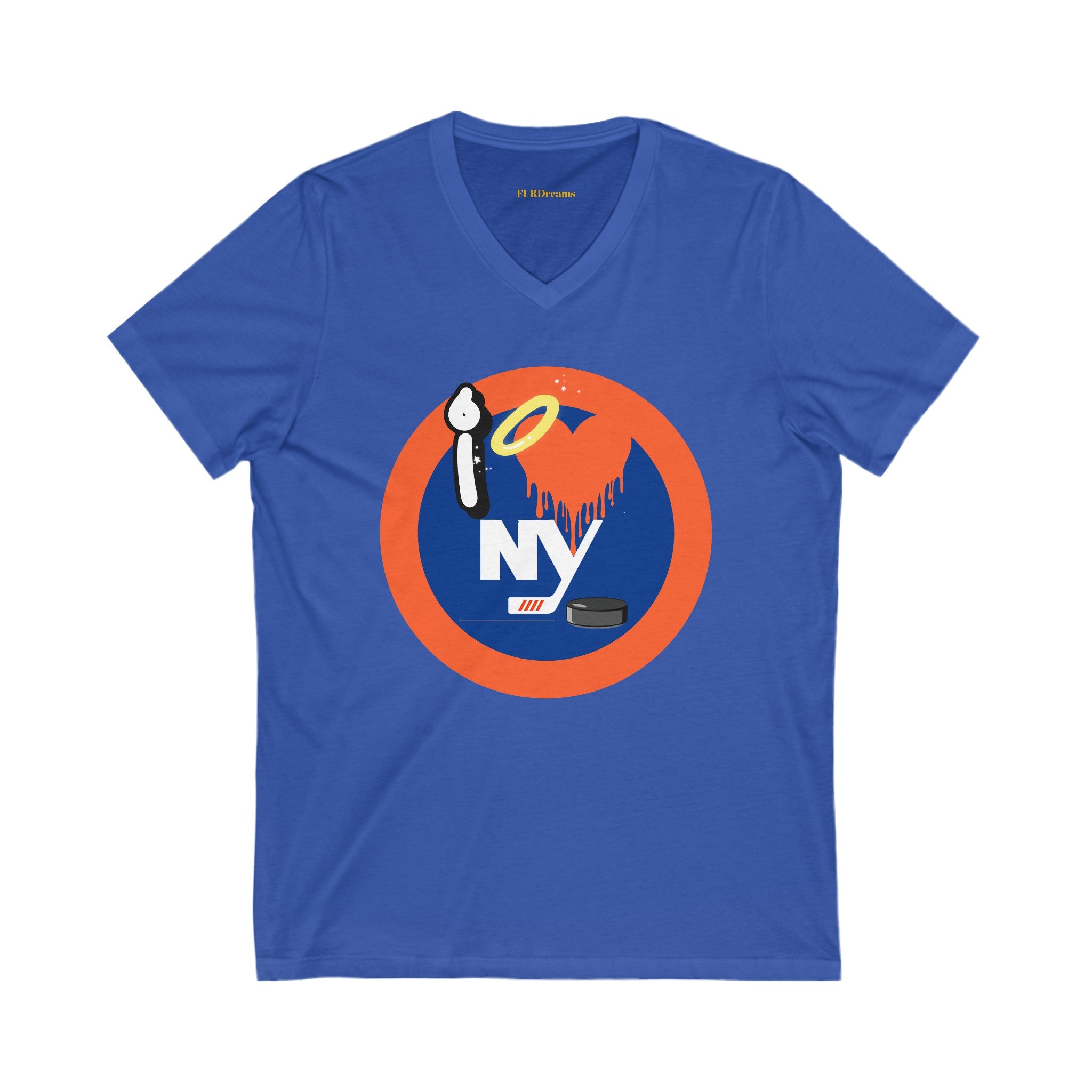 FURDreams NHL “NYC” XIV Unisex Jersey Short Sleeve V-Neck Tee