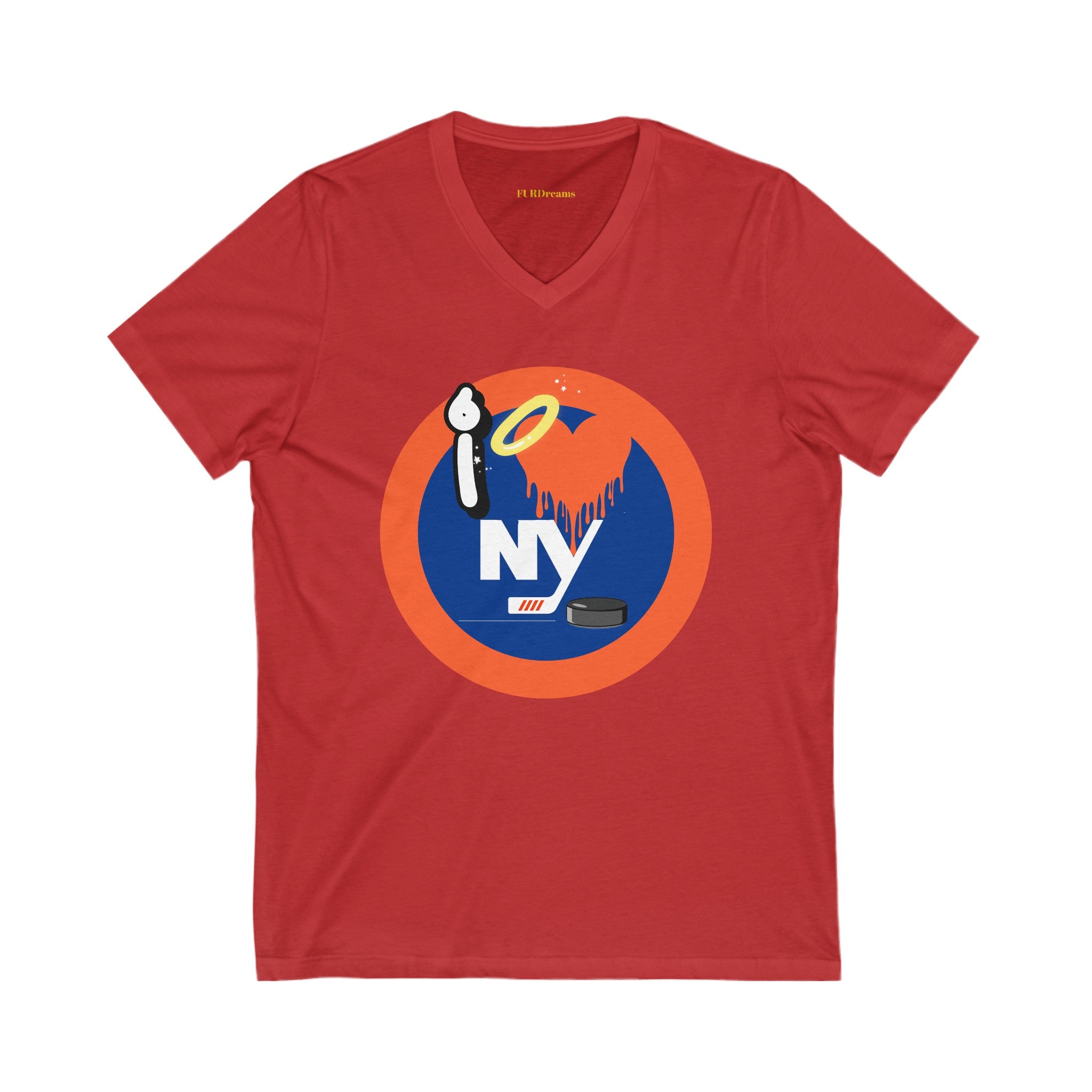 FURDreams NHL “NYC” XIV Unisex Jersey Short Sleeve V-Neck Tee