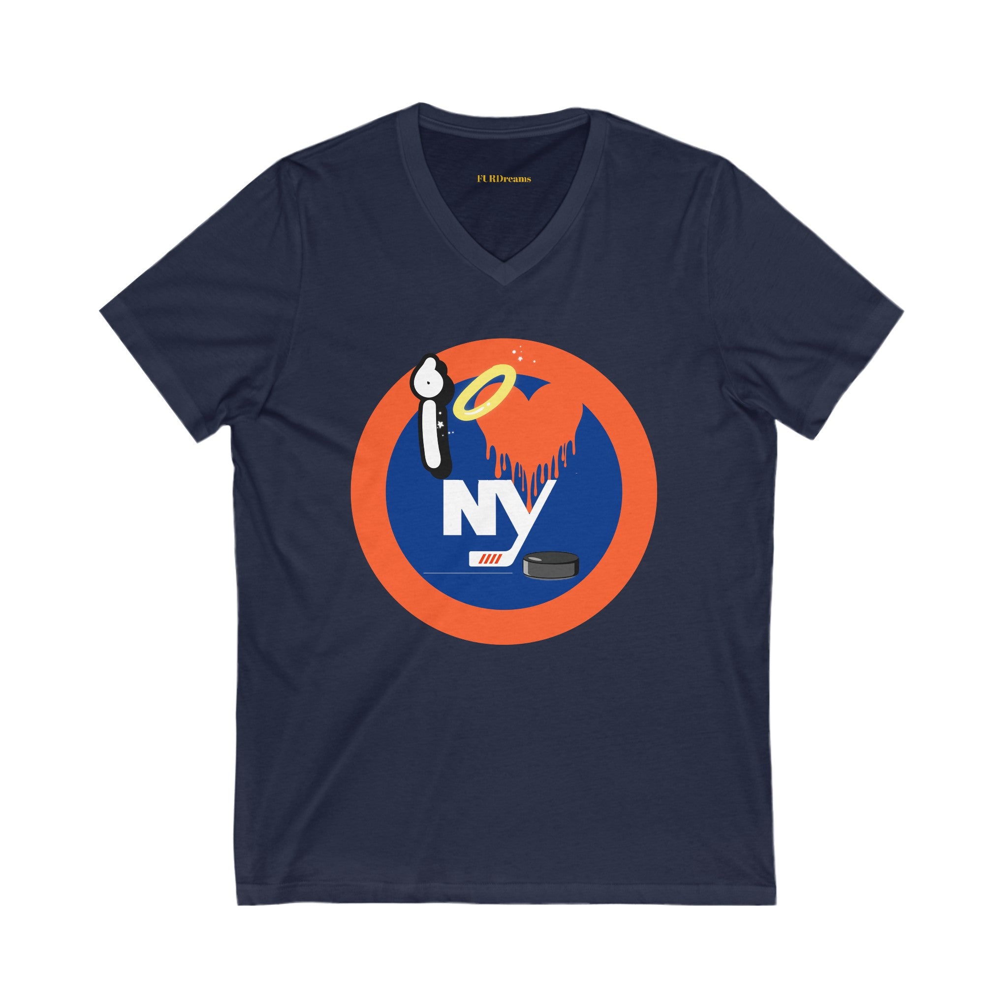 FURDreams NHL “NYC” XIV Unisex Jersey Short Sleeve V-Neck Tee