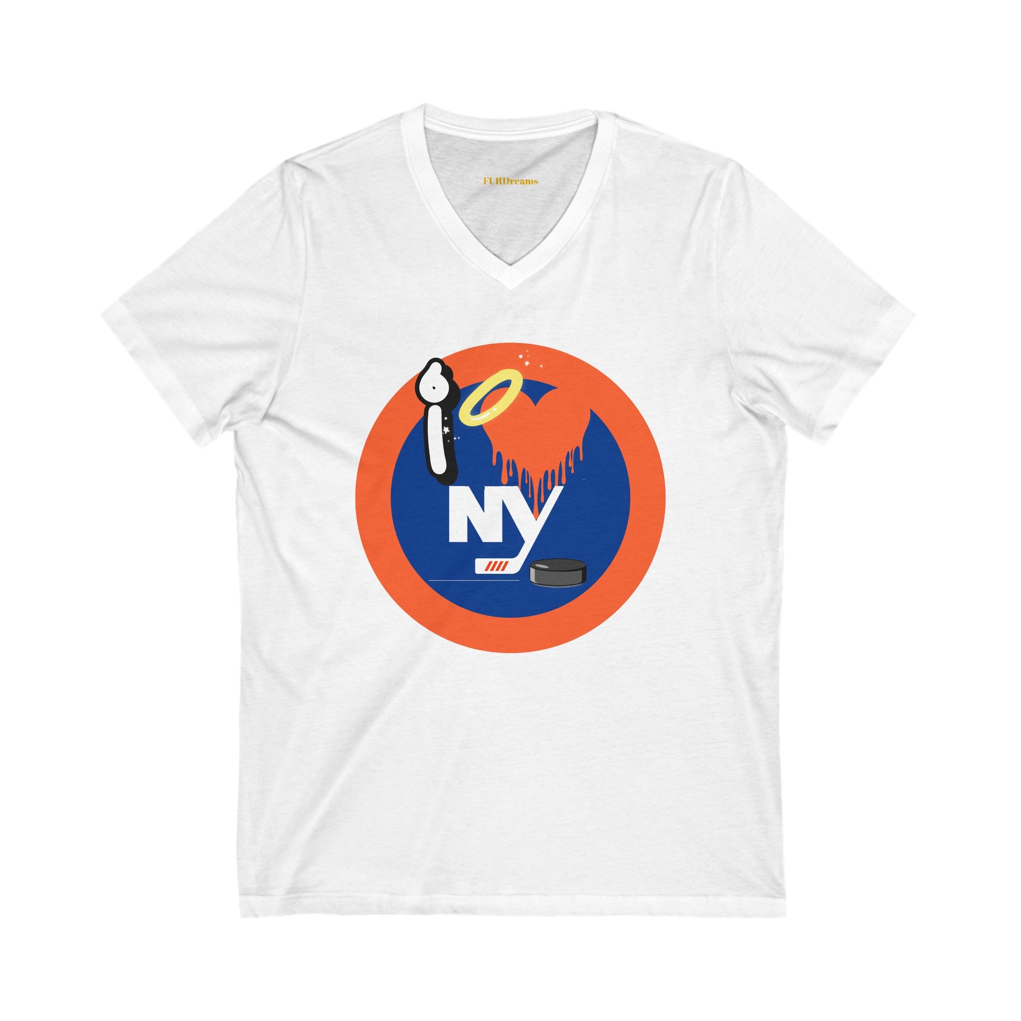 FURDreams NHL “NYC” XIV Unisex Jersey Short Sleeve V-Neck Tee