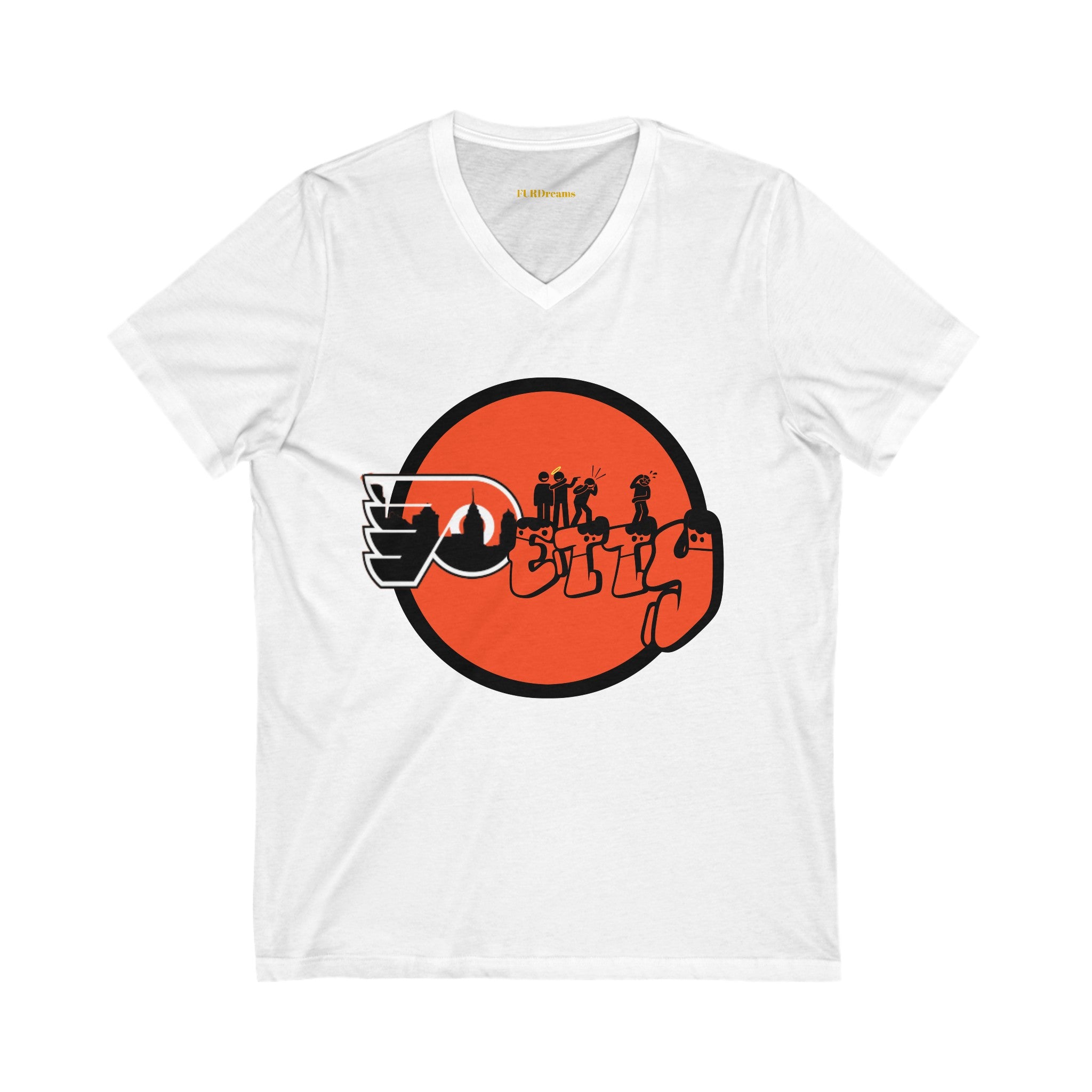 FURDreams NHL “PHL” VIII Unisex Jersey Short Sleeve V-Neck Tee
