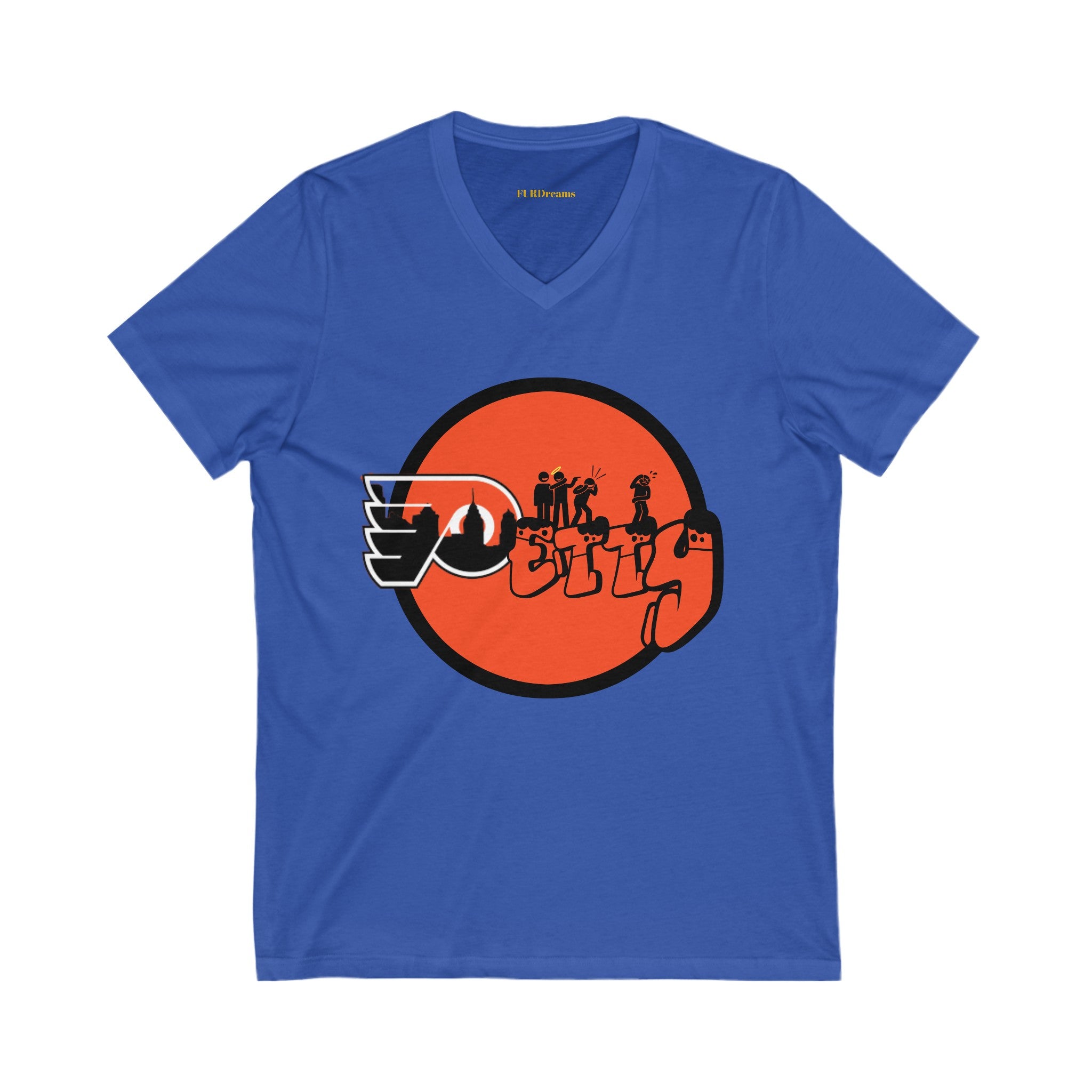 FURDreams NHL “PHL” VIII Unisex Jersey Short Sleeve V-Neck Tee