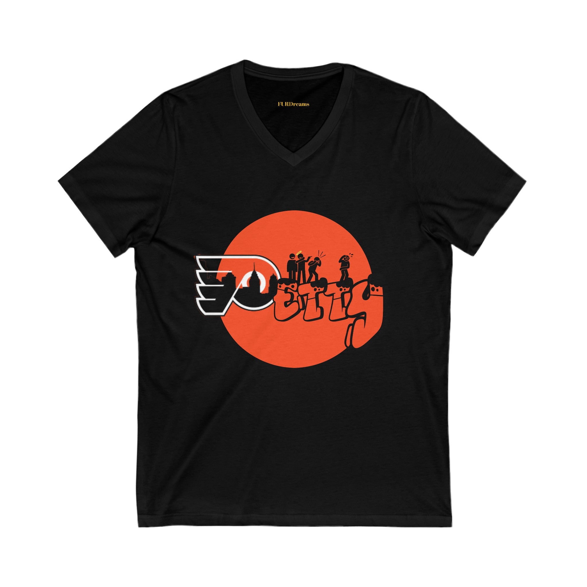 FURDreams NHL “PHL” VIII Unisex Jersey Short Sleeve V-Neck Tee