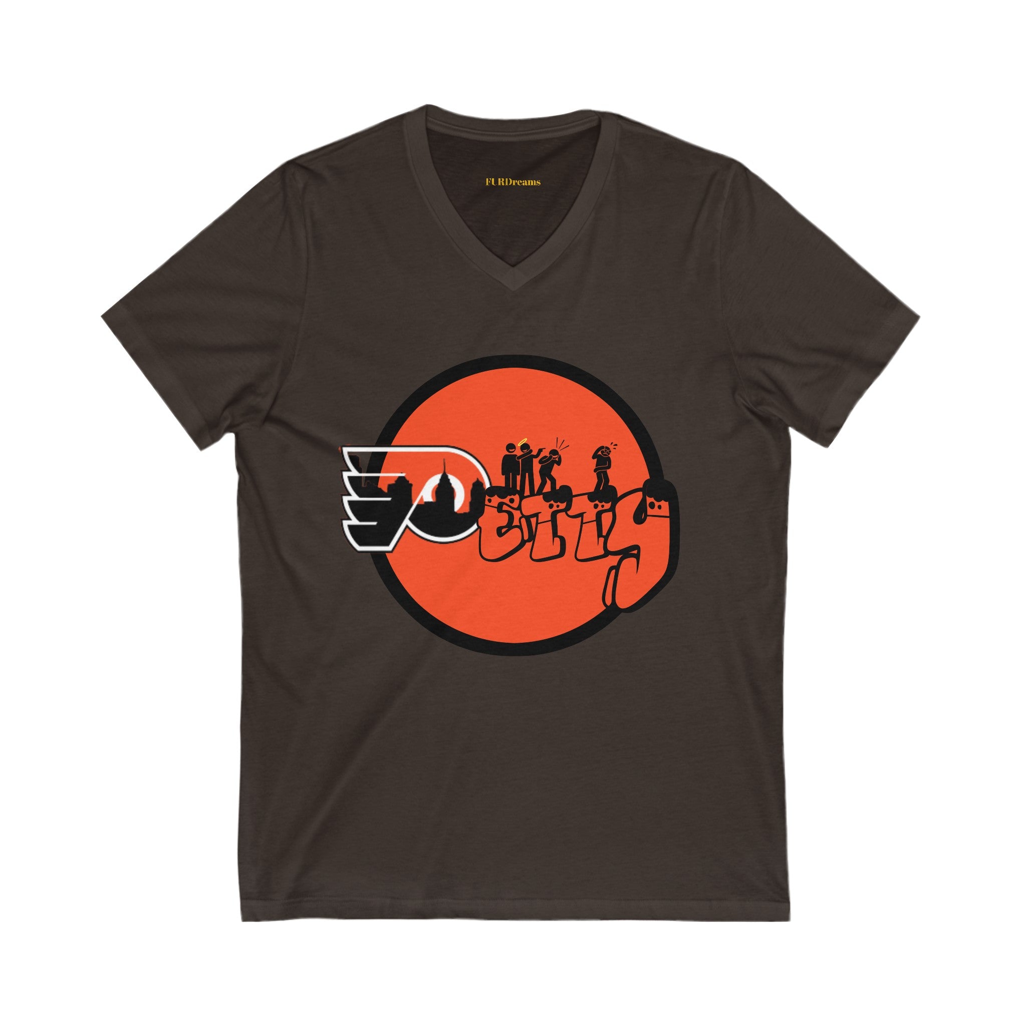FURDreams NHL “PHL” VIII Unisex Jersey Short Sleeve V-Neck Tee