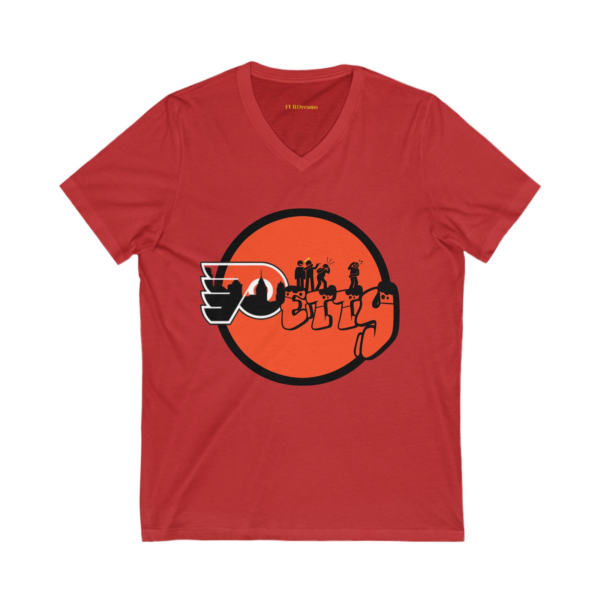 FURDreams NHL “PHL” VIII Unisex Jersey Short Sleeve V-Neck Tee
