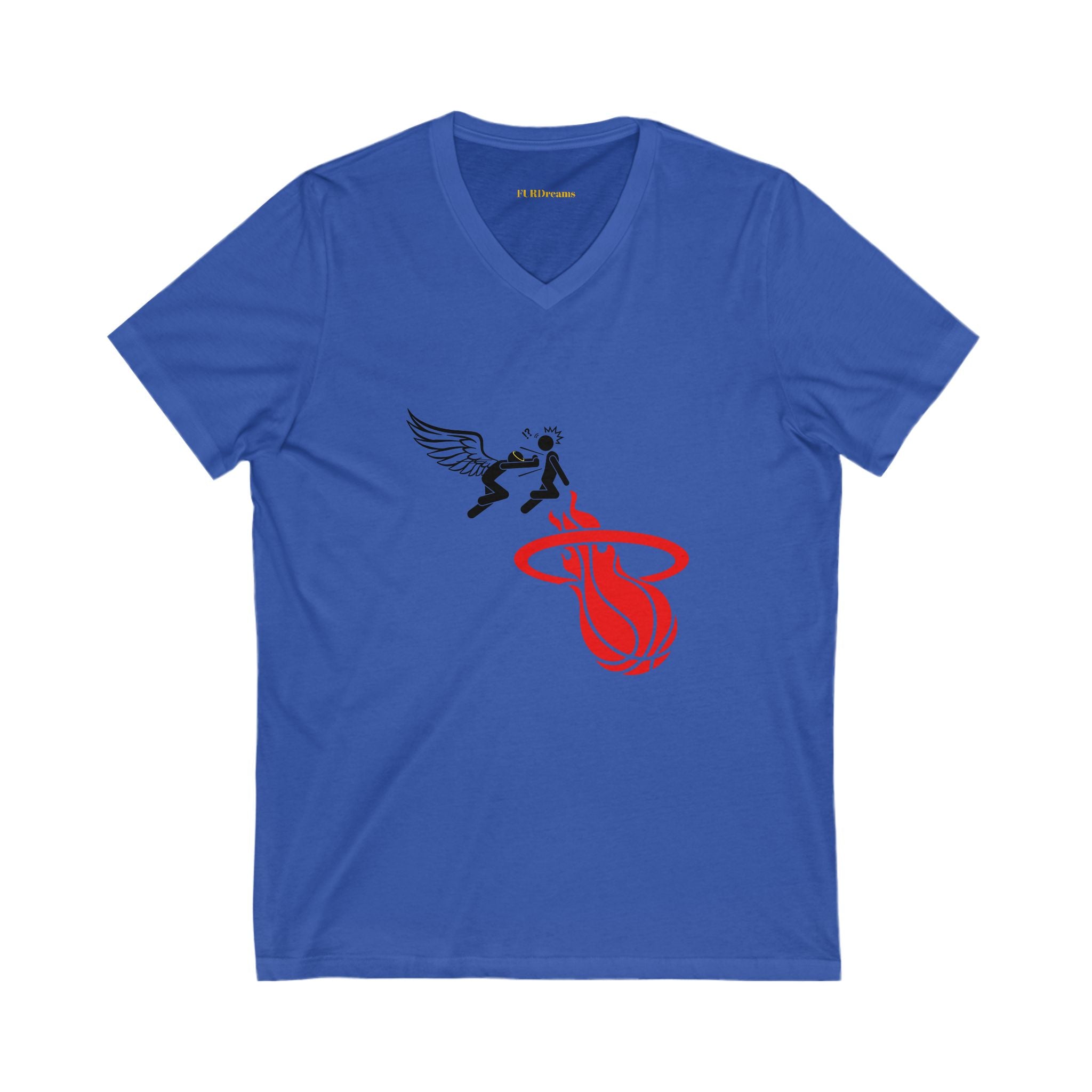 FURDreams NBA “MIA” I Unisex Jersey Short Sleeve V-Neck Tee