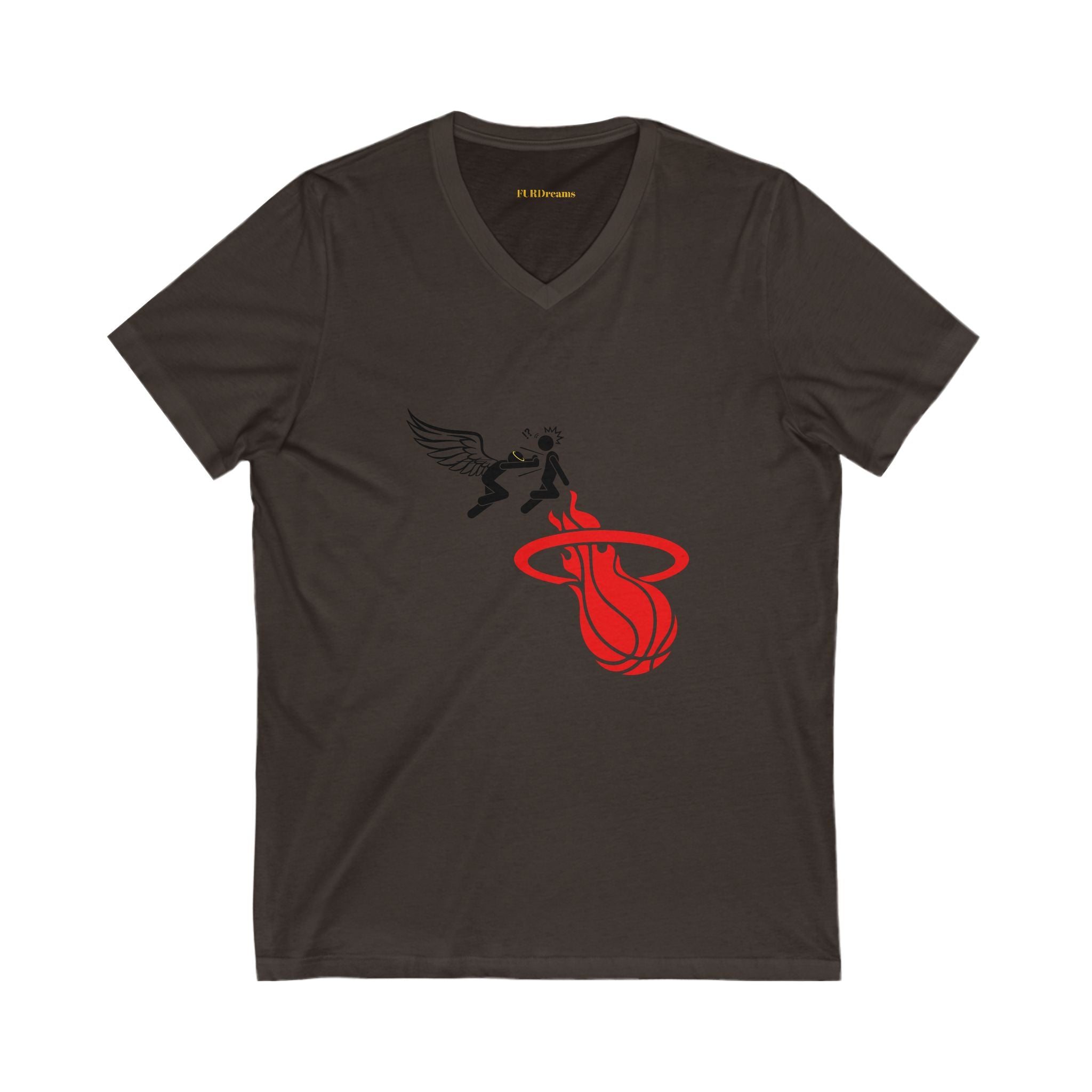 FURDreams NBA “MIA” I Unisex Jersey Short Sleeve V-Neck Tee