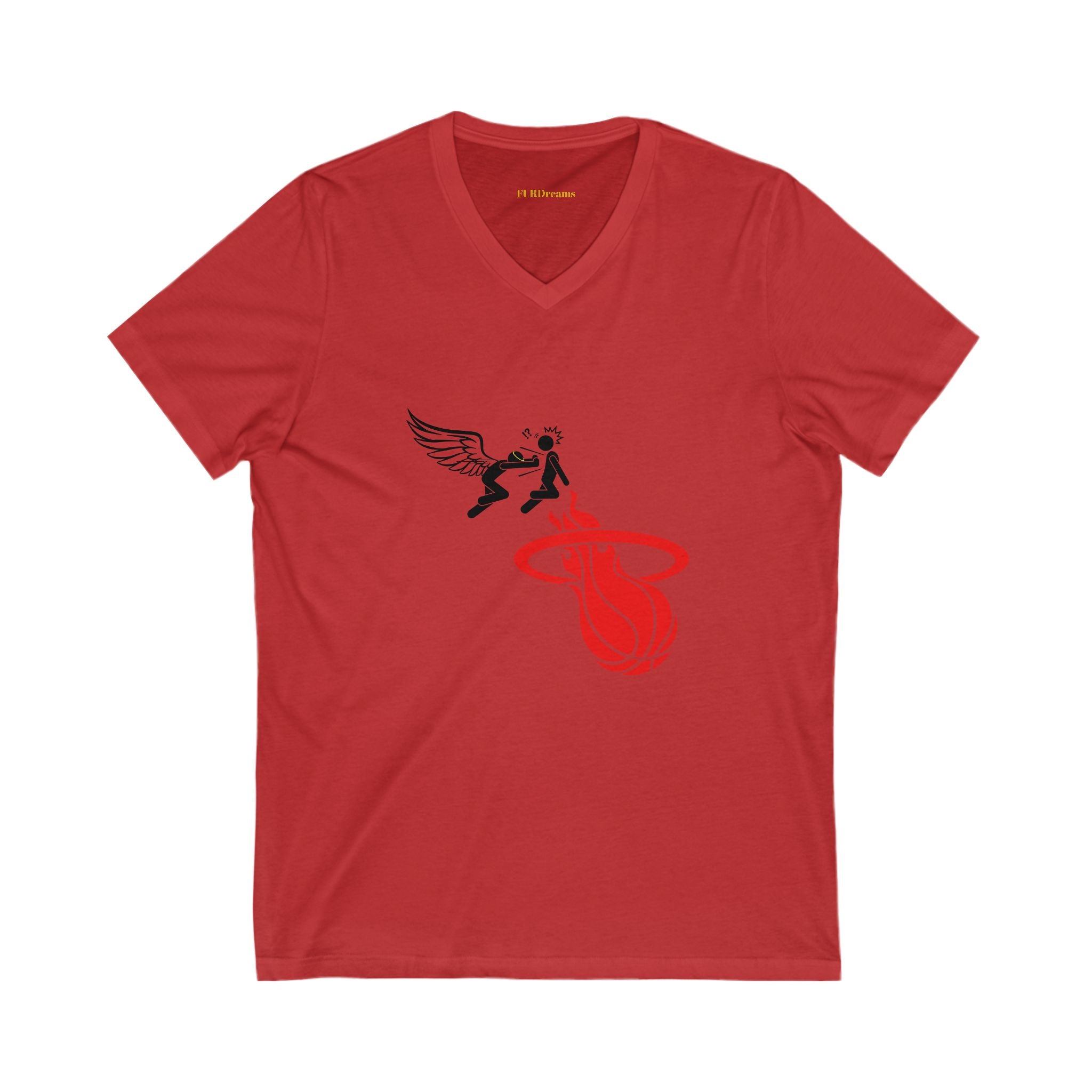 FURDreams NBA “MIA” I Unisex Jersey Short Sleeve V-Neck Tee