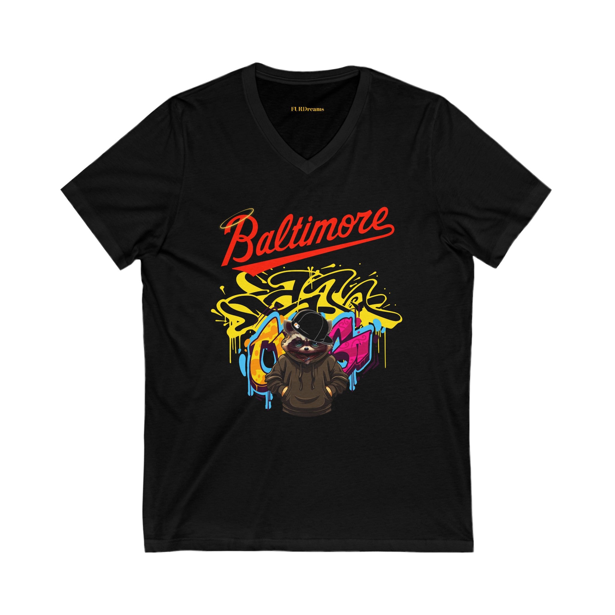 FURDreams MLB “BWI” III Unisex Jersey Short Sleeve V-Neck Tee