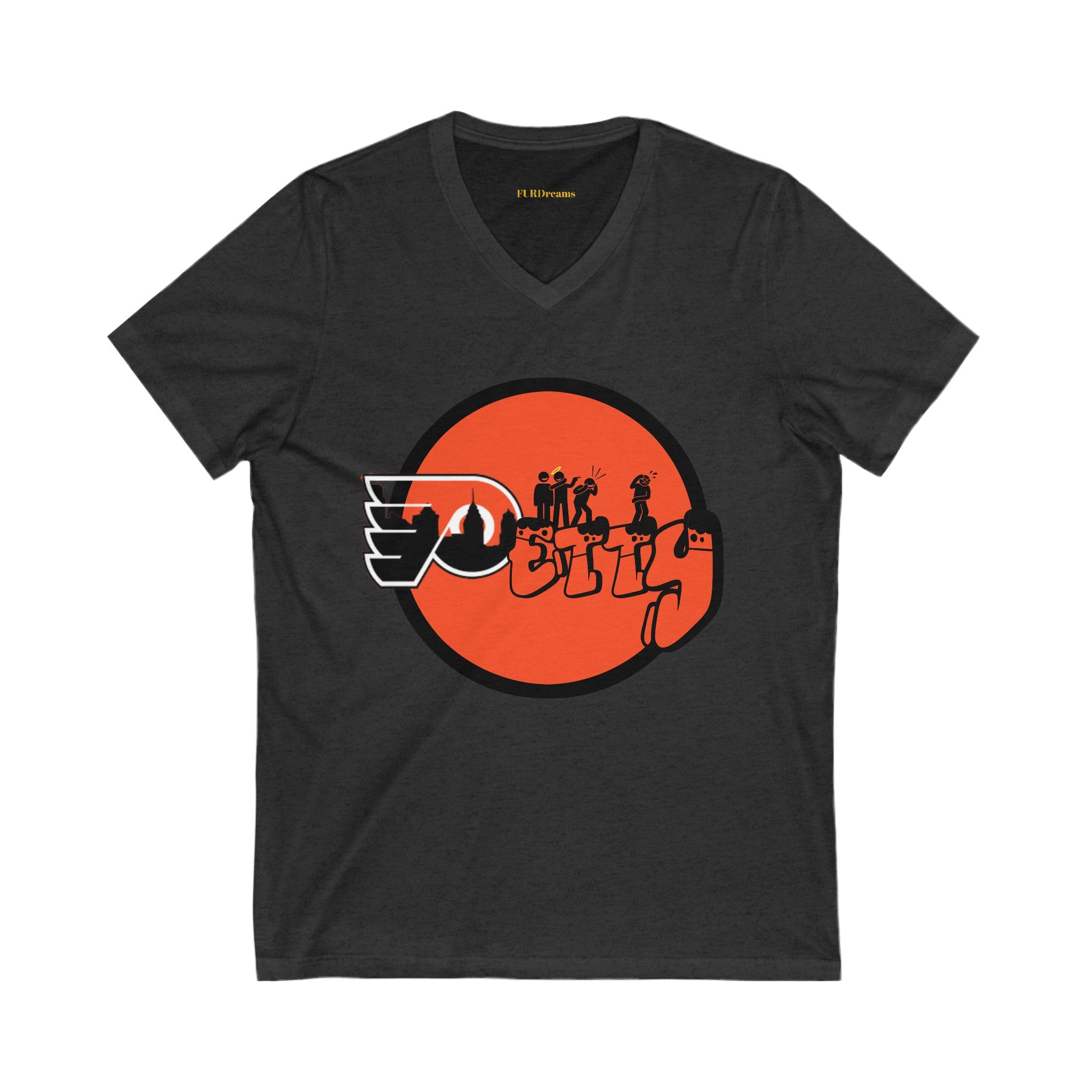 FURDreams NHL “PHL” VIII Unisex Jersey Short Sleeve V-Neck Tee