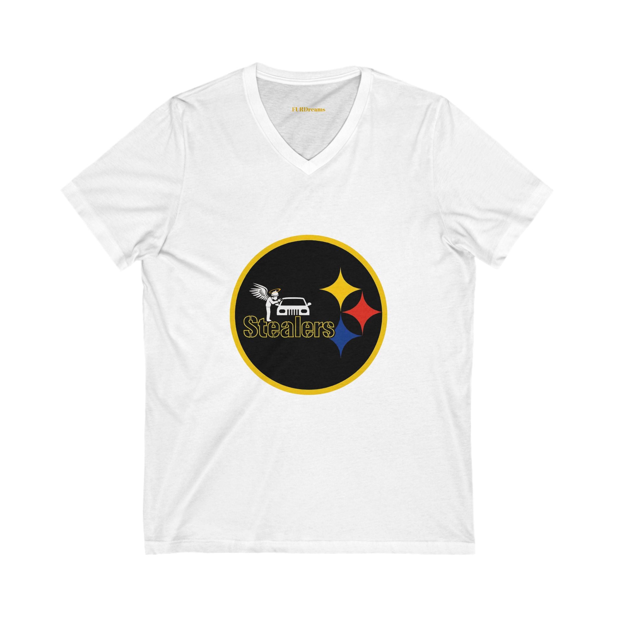 FURDreams NFL “PIT” IV Unisex Jersey Short Sleeve V-Neck Tee