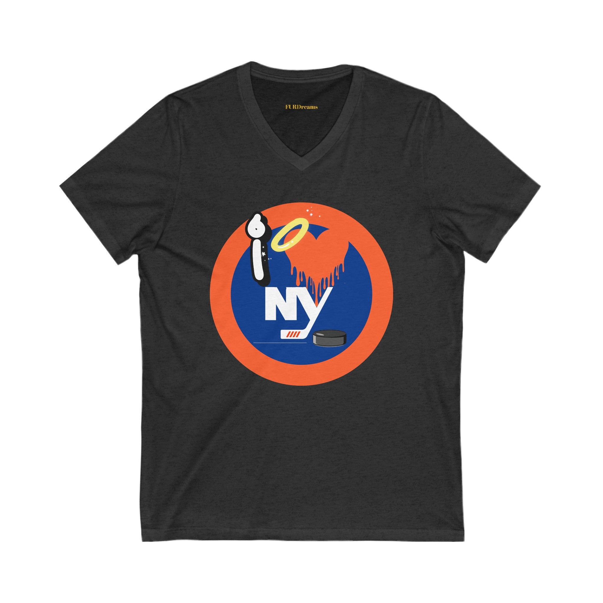 FURDreams NHL “NYC” XIV Unisex Jersey Short Sleeve V-Neck Tee