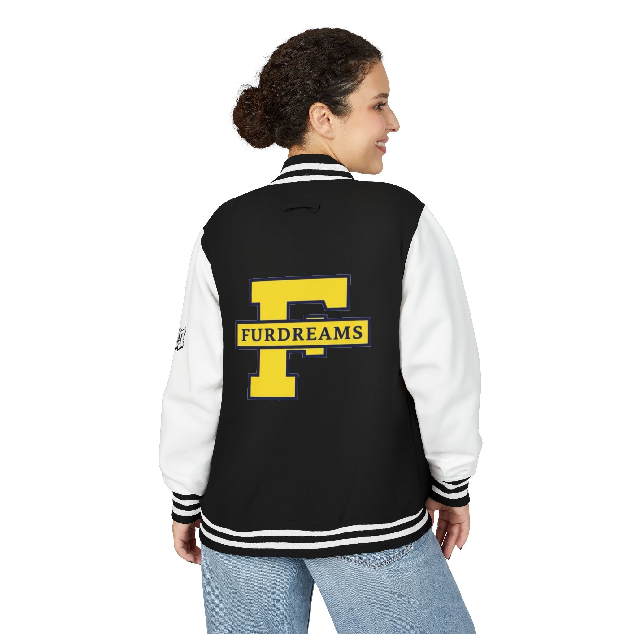 FURDREAMS "DTW" I Graffiti Shield Letterman Jacket