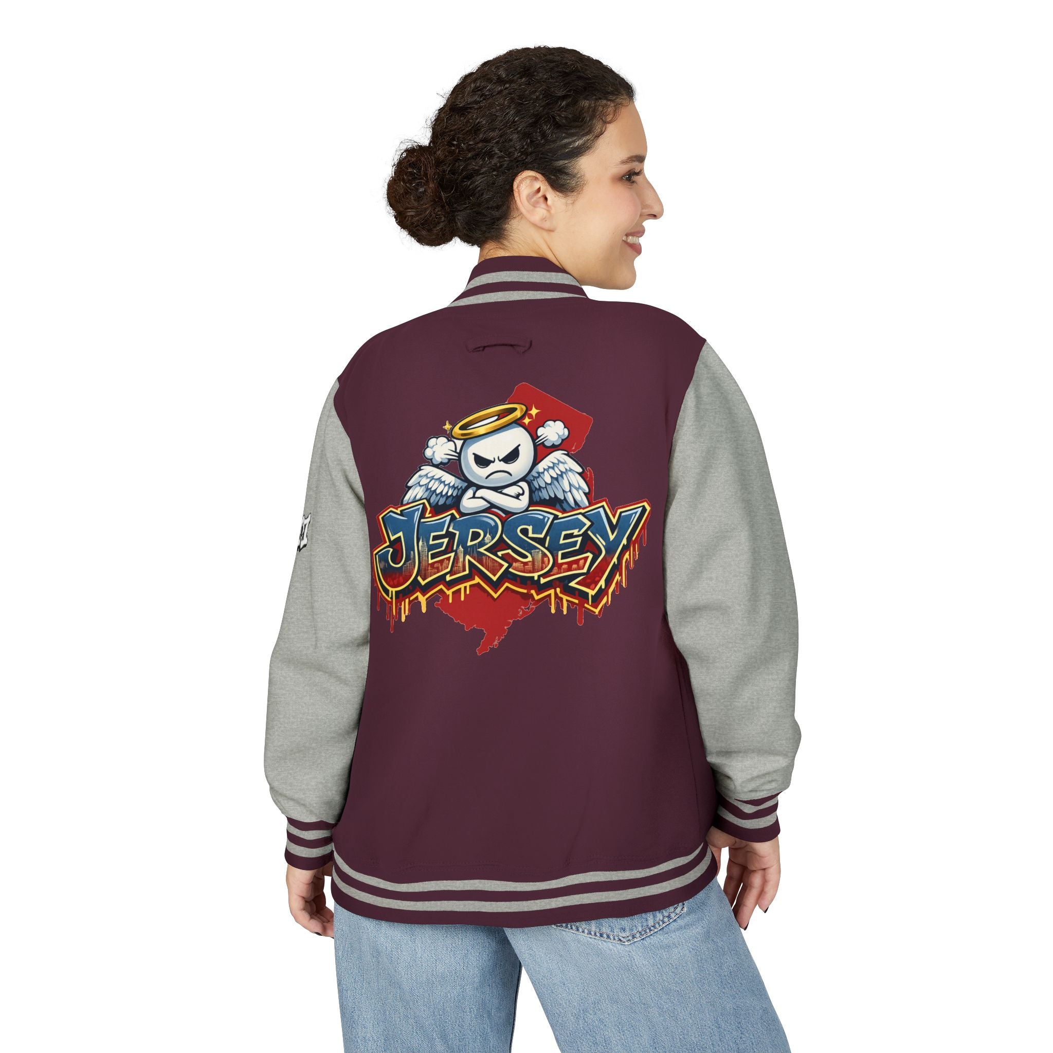 FURDreams "EWR" XII — Jersey Devils Shield Letterman Jacket