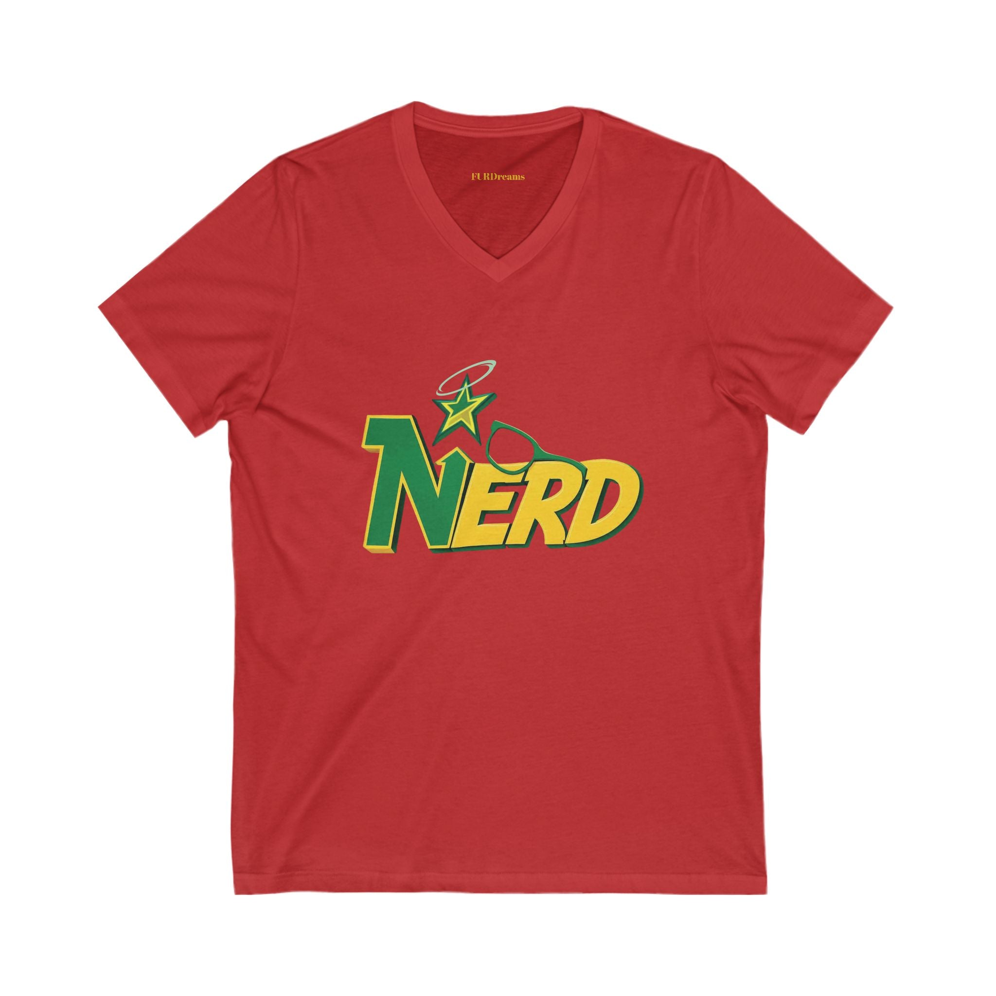 FURDreams Original “NERD” Unisex Jersey Short Sleeve V-Neck Tee