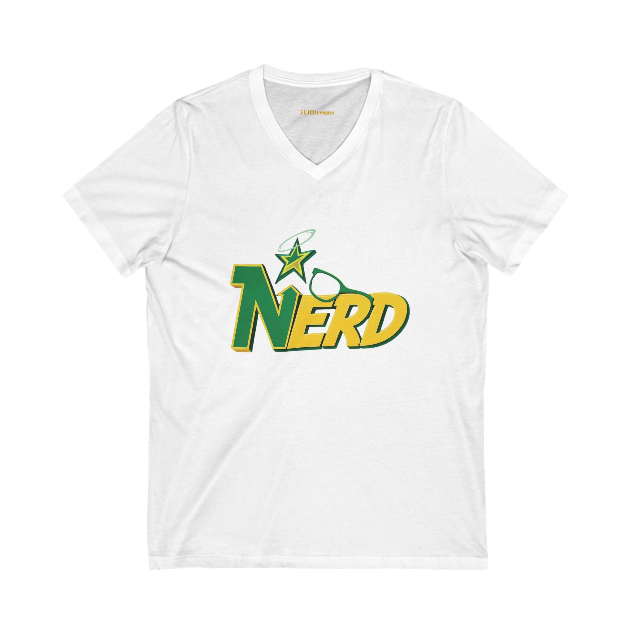 FURDreams Original “NERD” Unisex Jersey Short Sleeve V-Neck Tee