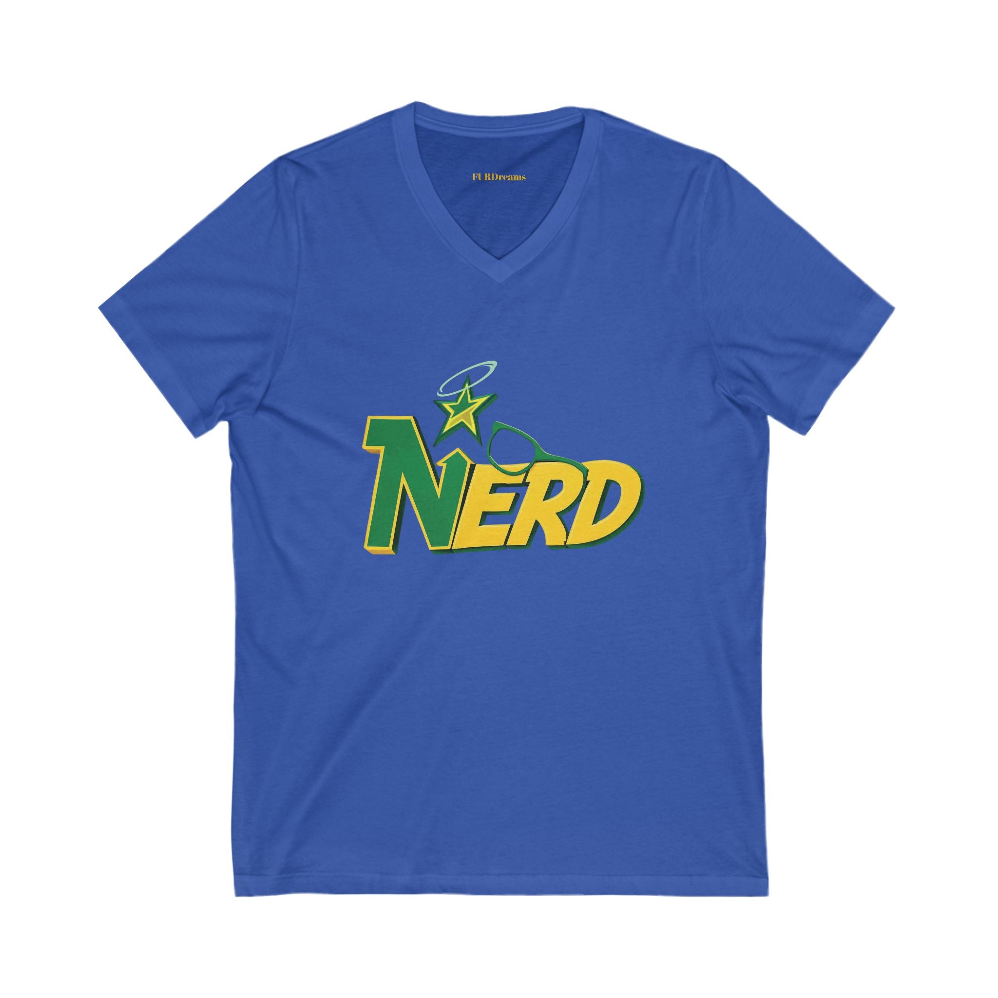 FURDreams Original “NERD” Unisex Jersey Short Sleeve V-Neck Tee