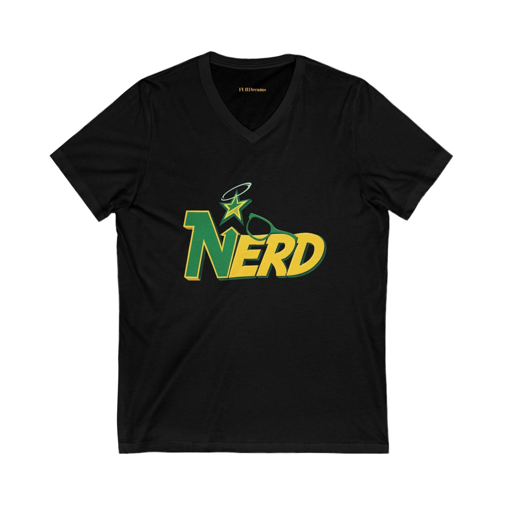 FURDreams Original “NERD” Unisex Jersey Short Sleeve V-Neck Tee