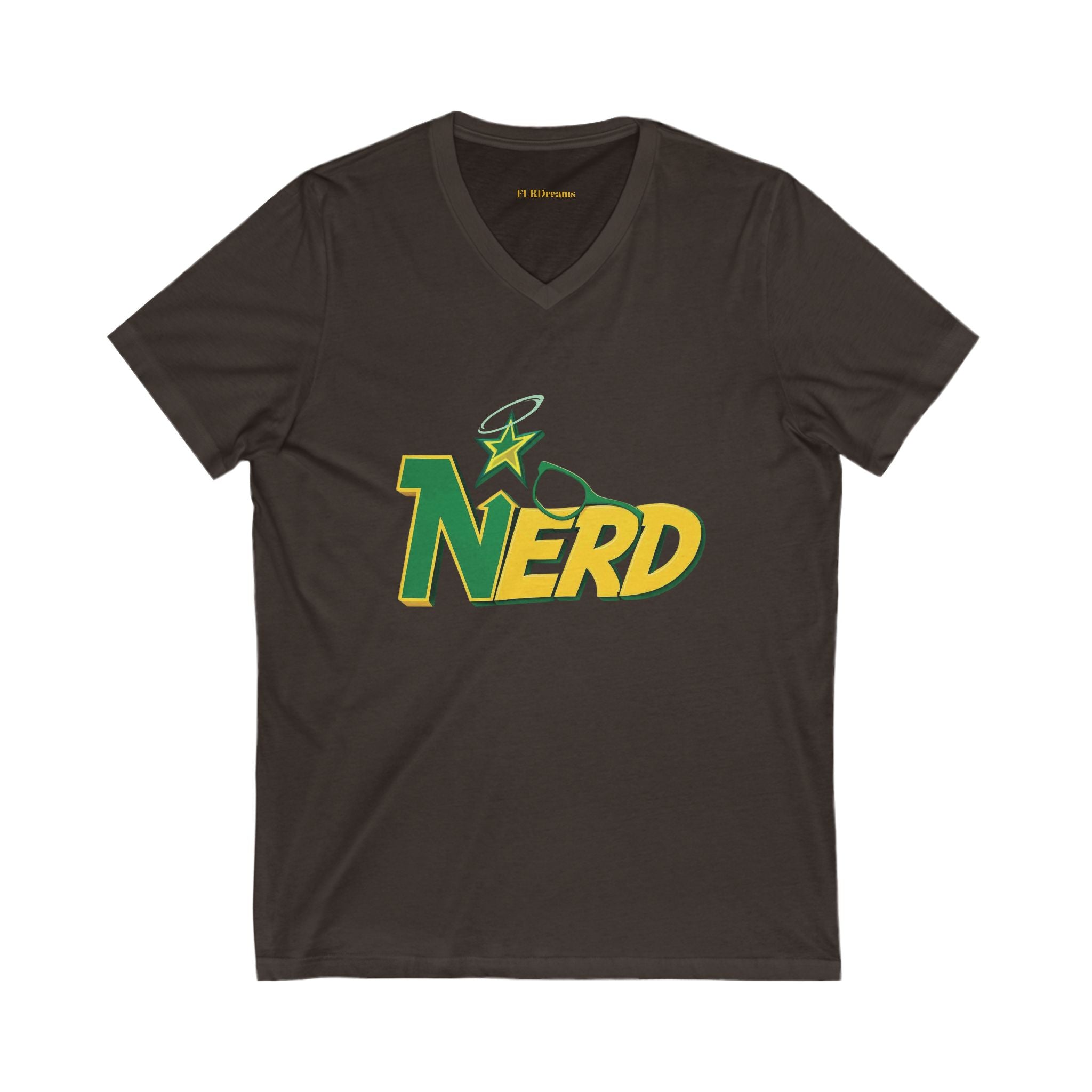 FURDreams Original “NERD” Unisex Jersey Short Sleeve V-Neck Tee