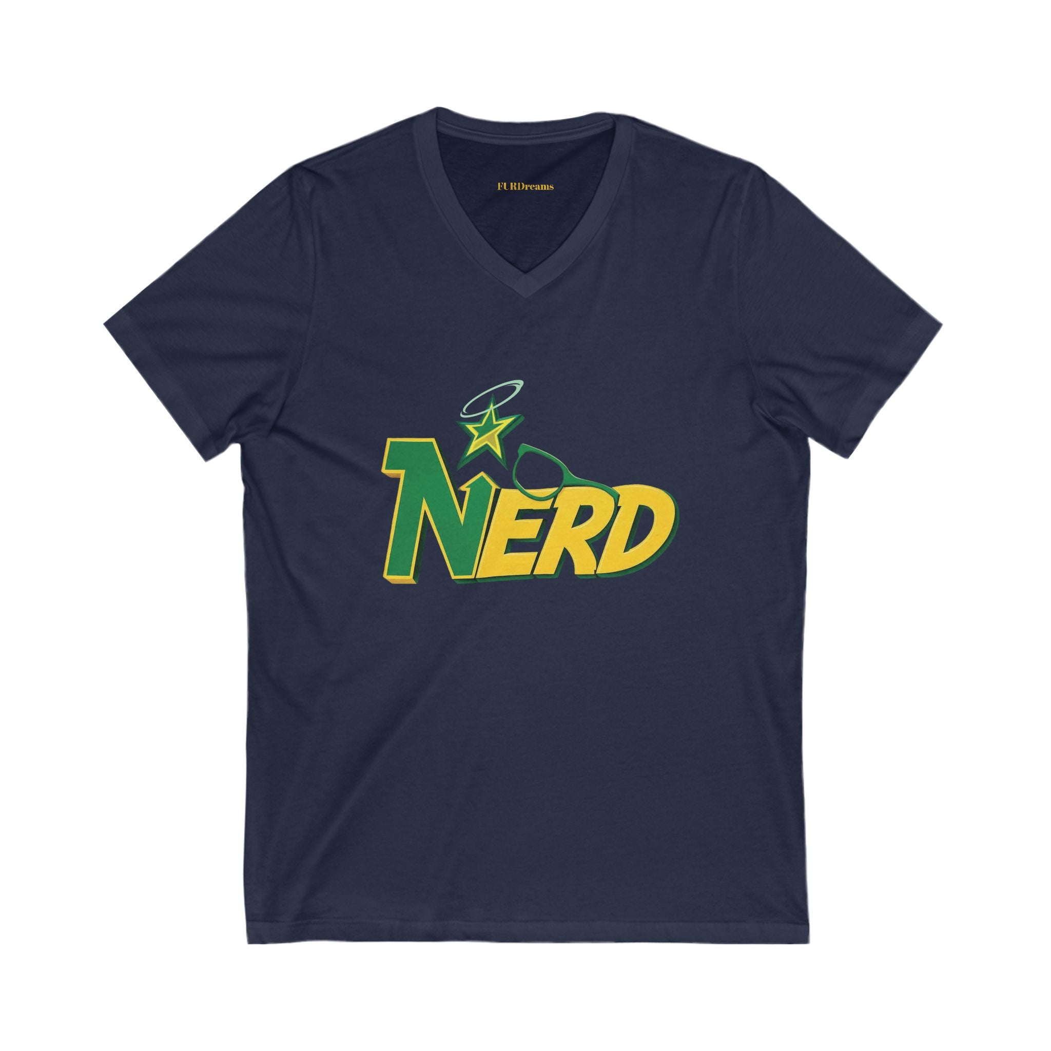 FURDreams Original “NERD” Unisex Jersey Short Sleeve V-Neck Tee