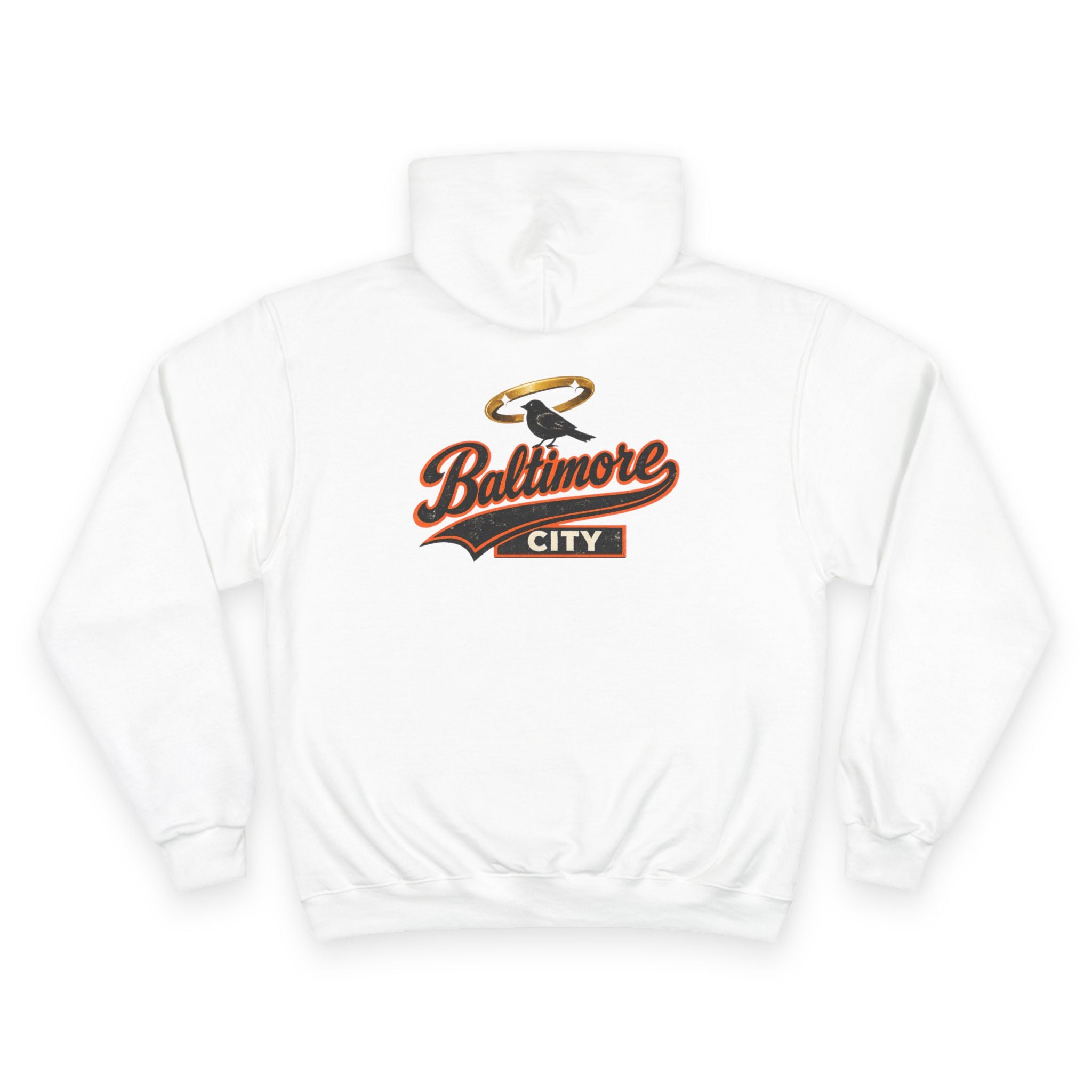FURDreams “Baltimore” Collegiate Arch Pullover Hoodie — Orioles Orange Streetwear
