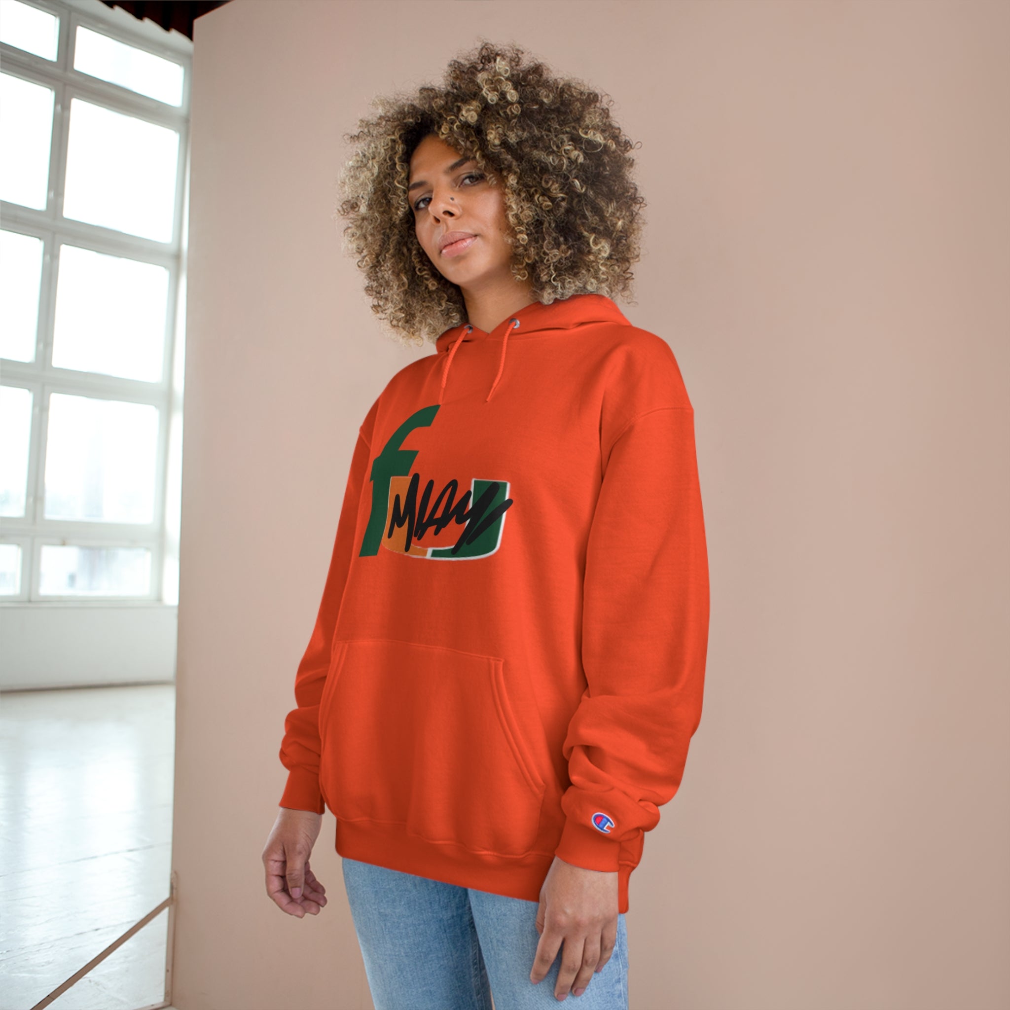 FURDREAMS NCAA “MIA” VI Champion Hoodie Sweatshirt