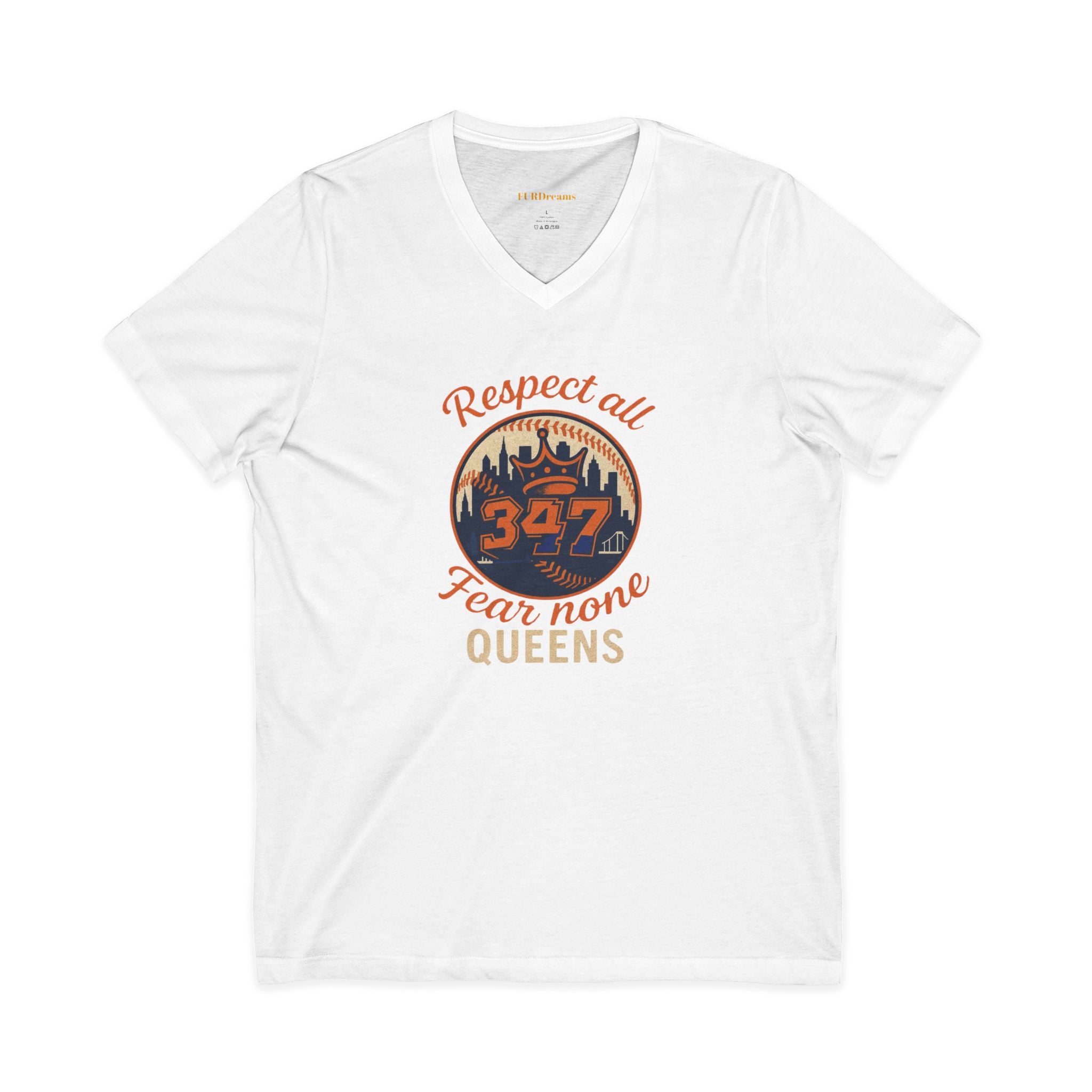 FURDreams “NYC OGTiktok IV” Unisex Jersey Short Sleeve V-Neck Tee