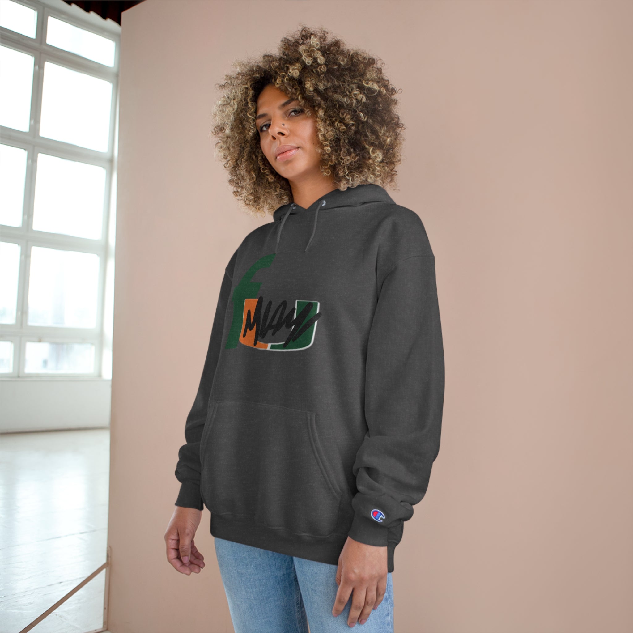 FURDREAMS NCAA “MIA” VI Champion Hoodie Sweatshirt