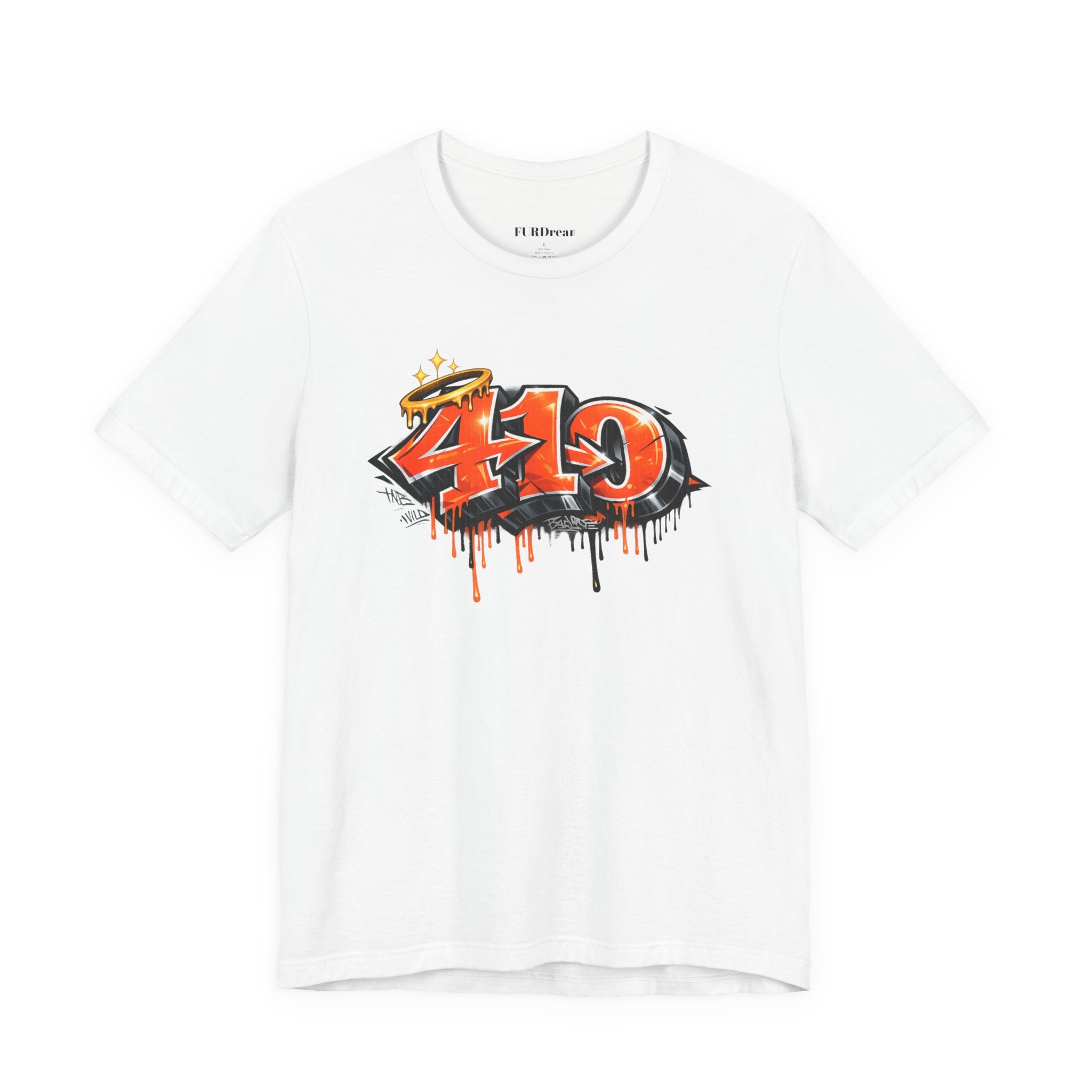 FURDreams “410” Graffiti Street Art Tee — Urban Drip Graphic T-Shirt