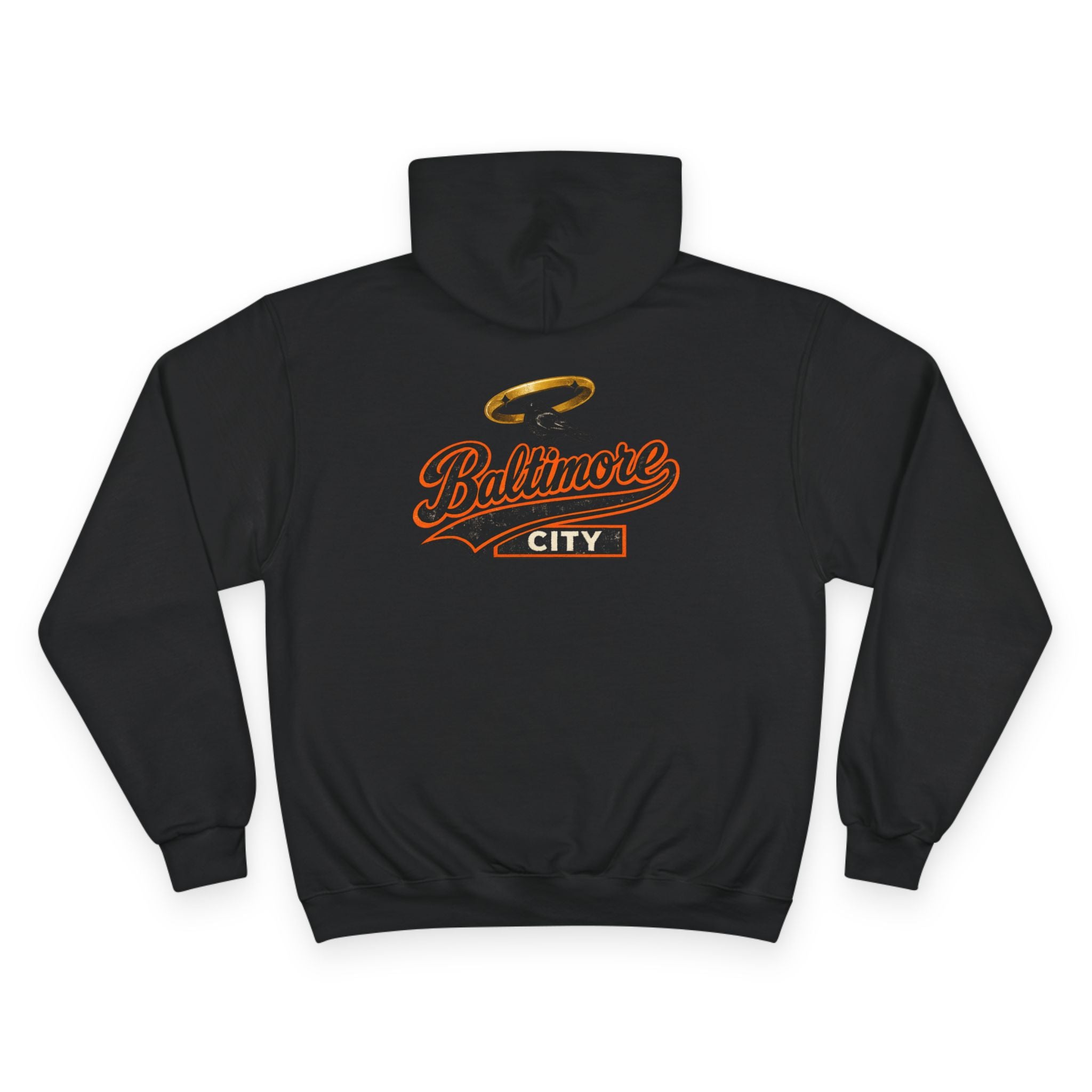 FURDreams “Baltimore” Collegiate Arch Pullover Hoodie — Orioles Orange Streetwear