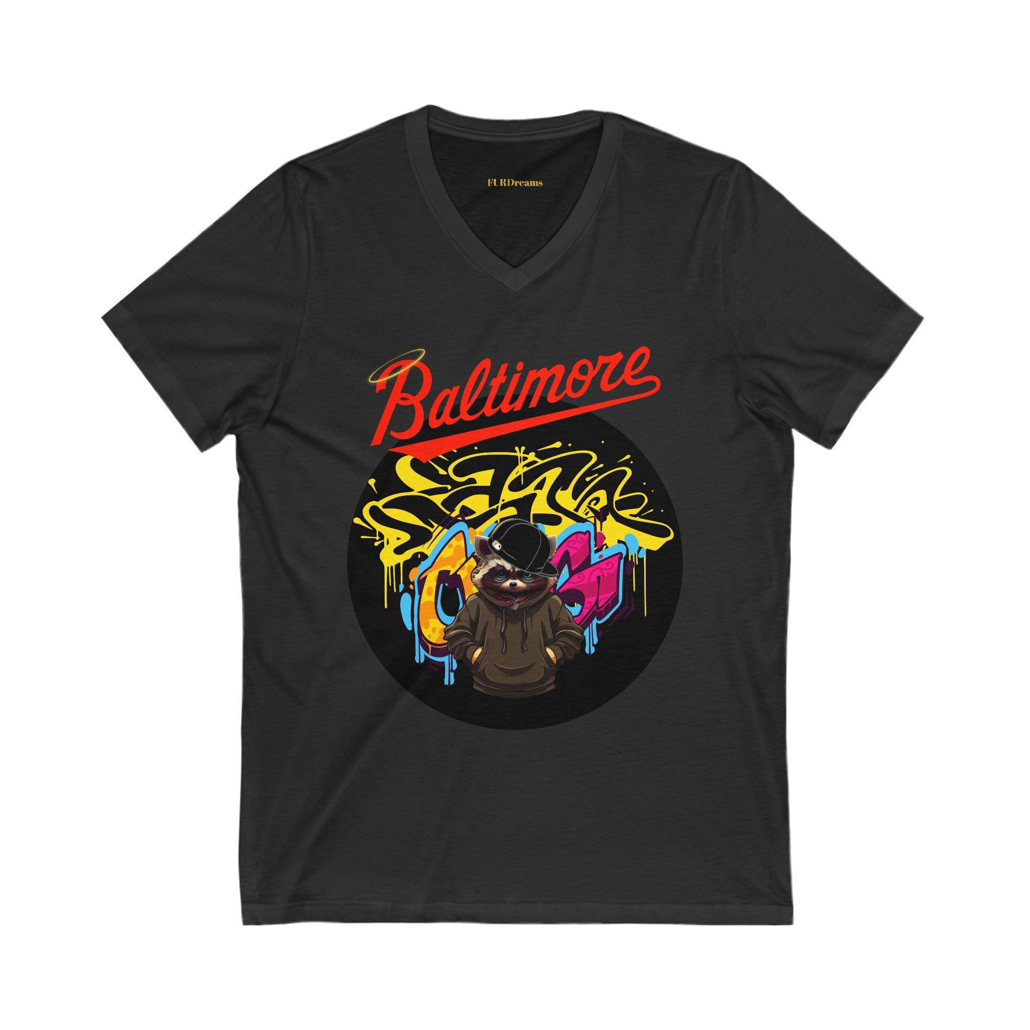 FURDreams MLB “BWI” III Unisex Jersey Short Sleeve V-Neck Tee