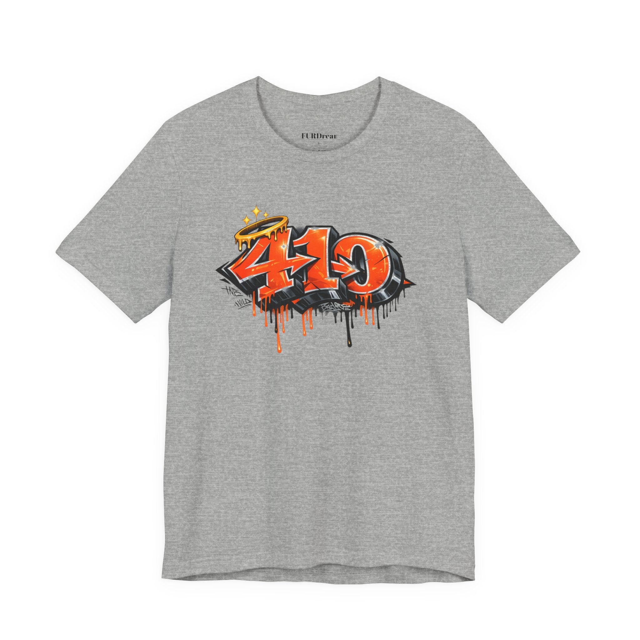 FURDreams “410” Graffiti Street Art Tee — Urban Drip Graphic T-Shirt
