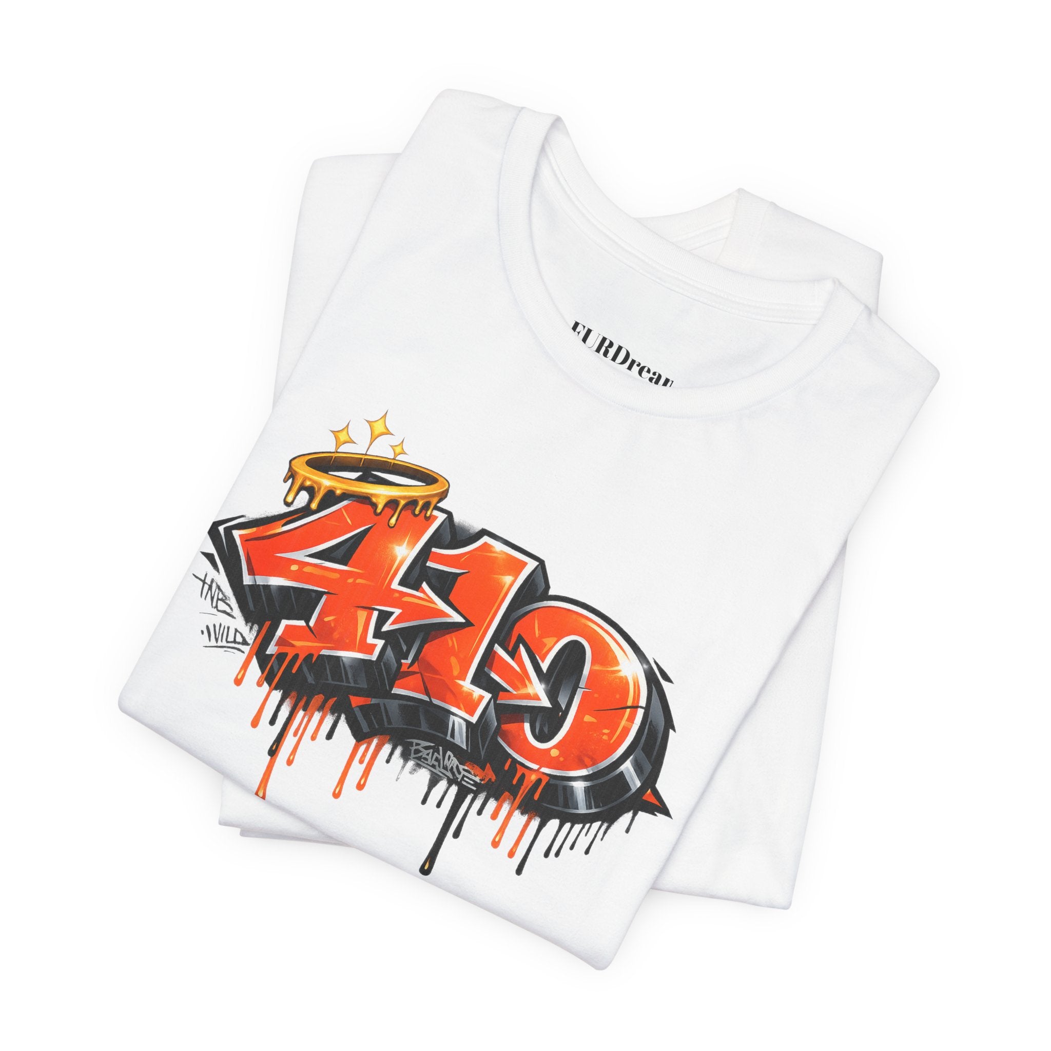FURDreams “410” Graffiti Street Art Tee — Urban Drip Graphic T-Shirt