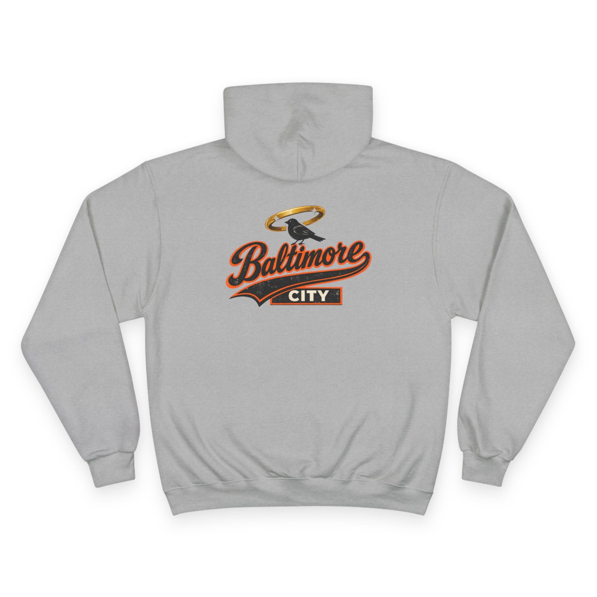FURDreams “Baltimore” Collegiate Arch Pullover Hoodie — Orioles Orange Streetwear