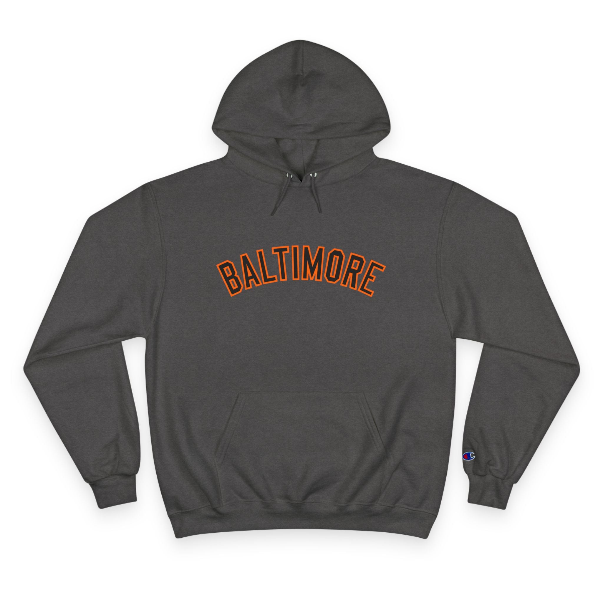 FURDreams “Baltimore” Collegiate Arch Pullover Hoodie — Orioles Orange Streetwear