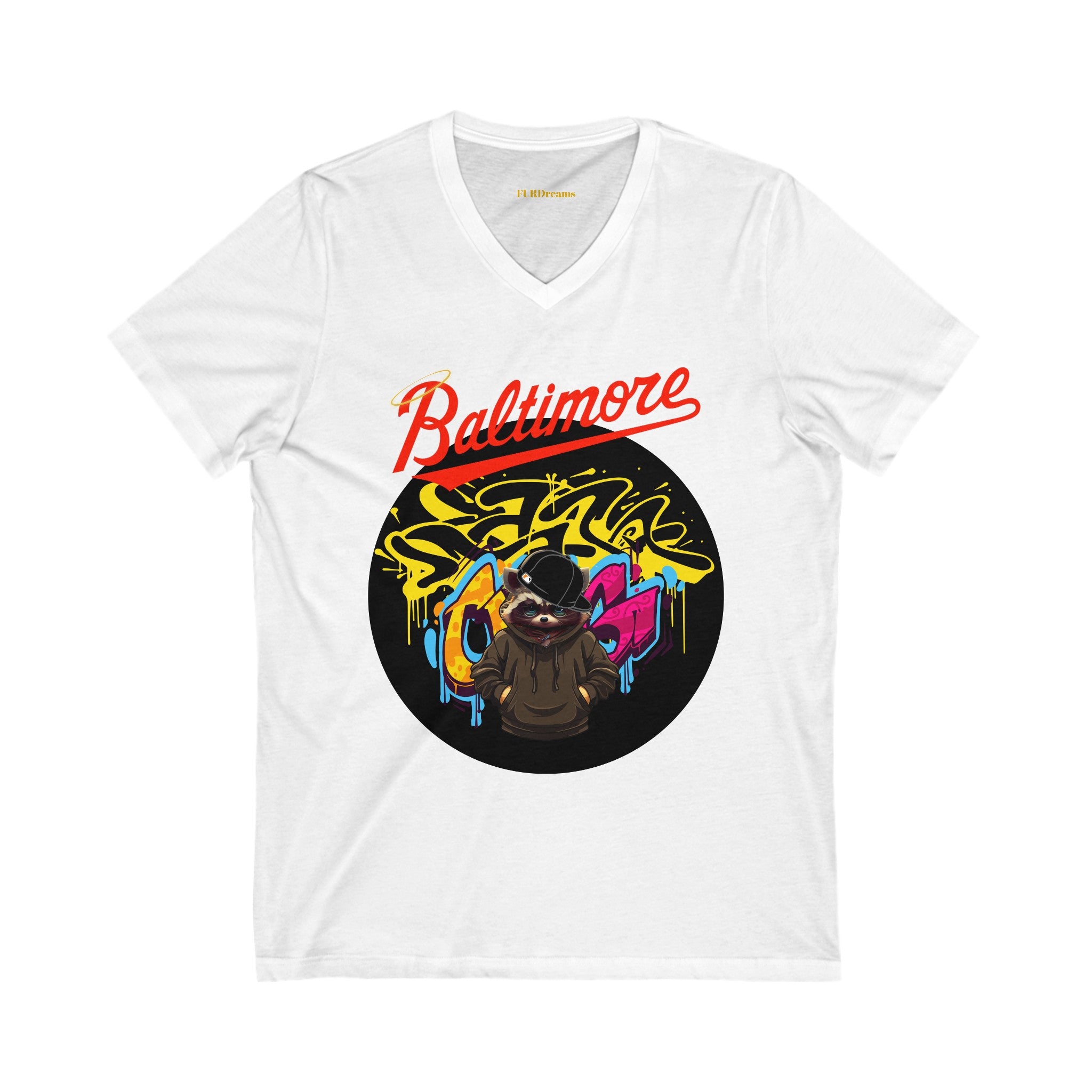 FURDreams MLB “BWI” III Unisex Jersey Short Sleeve V-Neck Tee