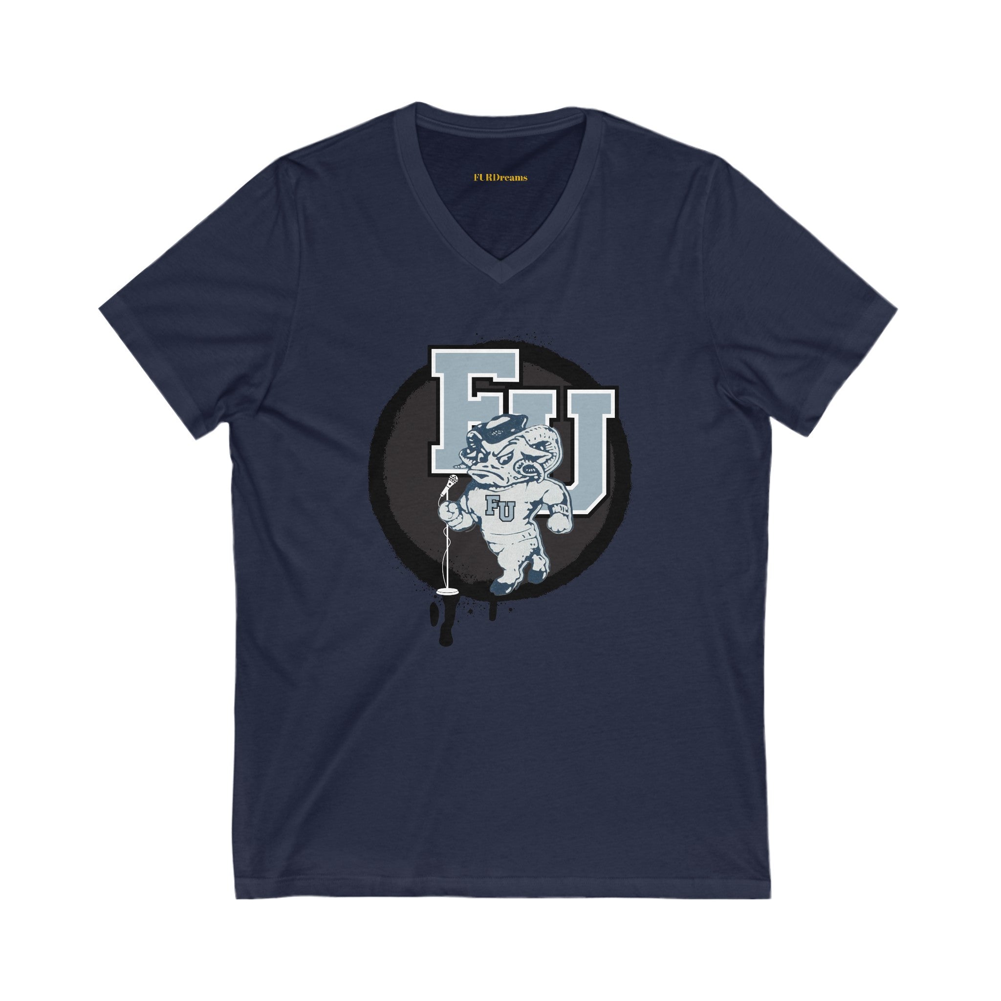 FURDreams NCAA ”RDU” I Unisex Jersey Short Sleeve V-Neck Tee