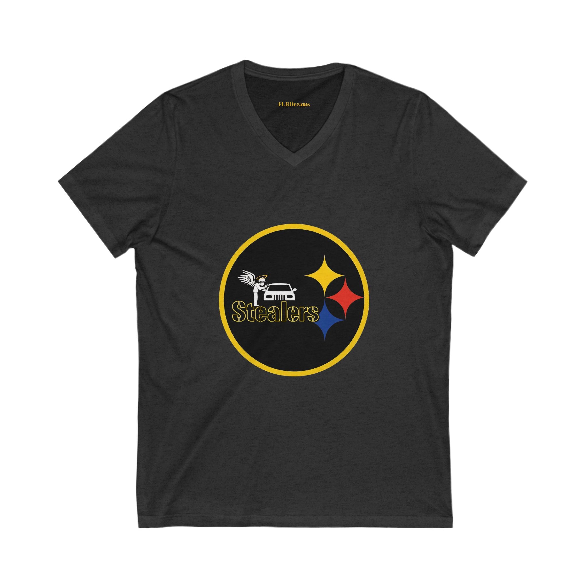 FURDreams NFL “PIT” IV Unisex Jersey Short Sleeve V-Neck Tee