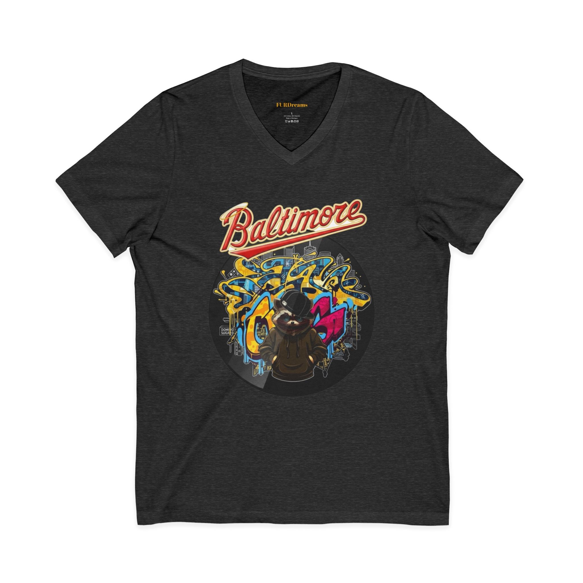 FURDreams “BWI” IV Unisex Jersey Short Sleeve V-Neck Tee