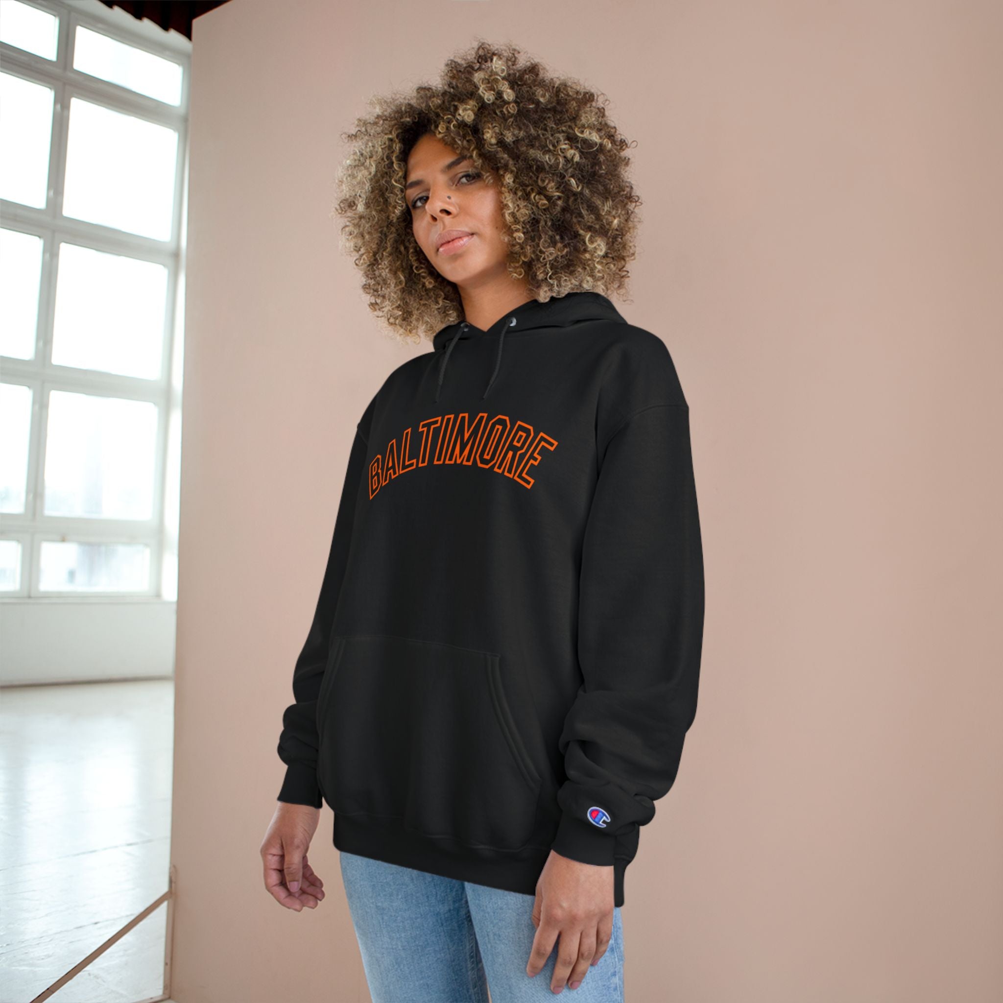 FURDreams “Baltimore” Collegiate Arch Pullover Hoodie — Orioles Orange Streetwear