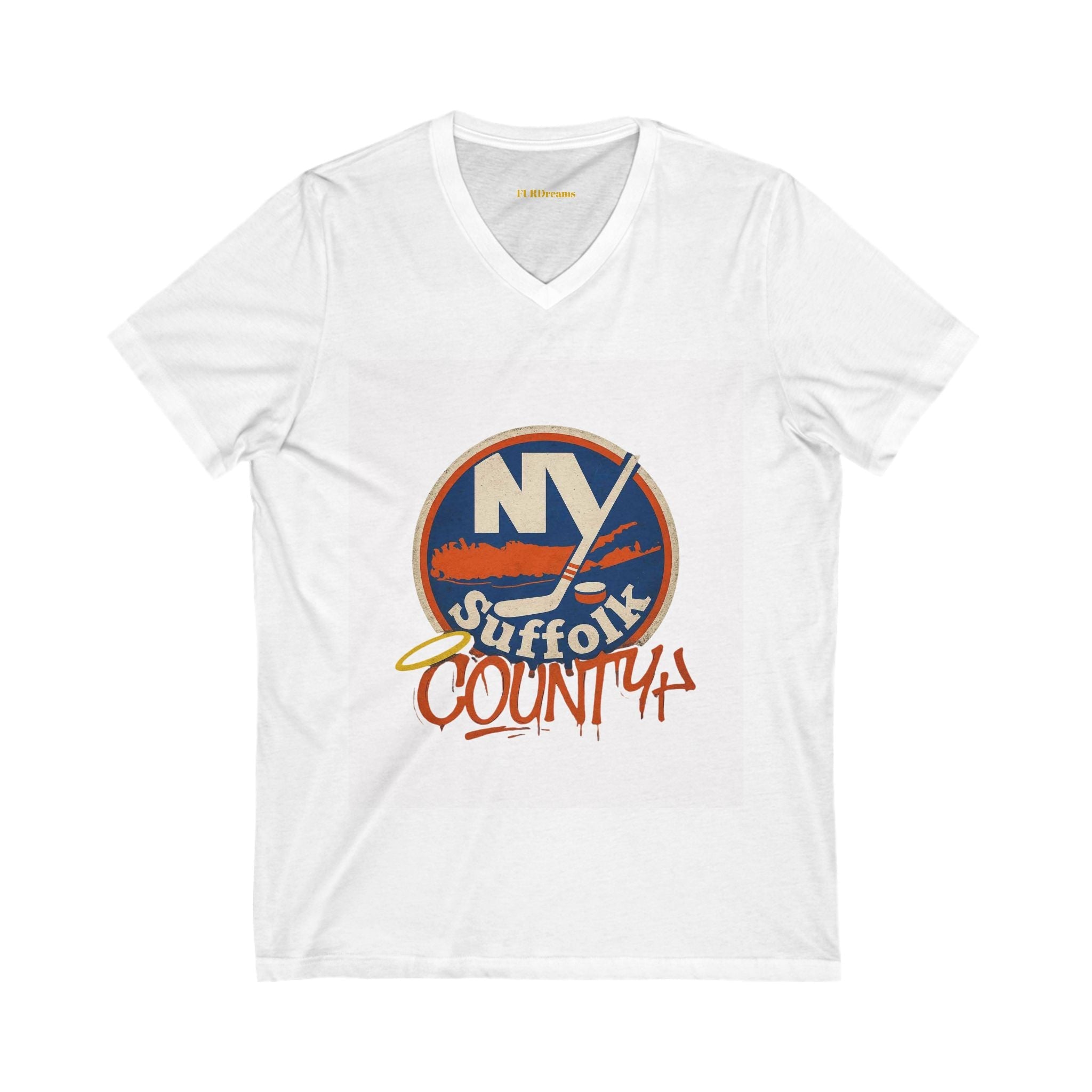 FURDreams pro hockey â€œNYCâ€ XXXI(S) Unisex Jersey Short Sleeve V-Neck Tee