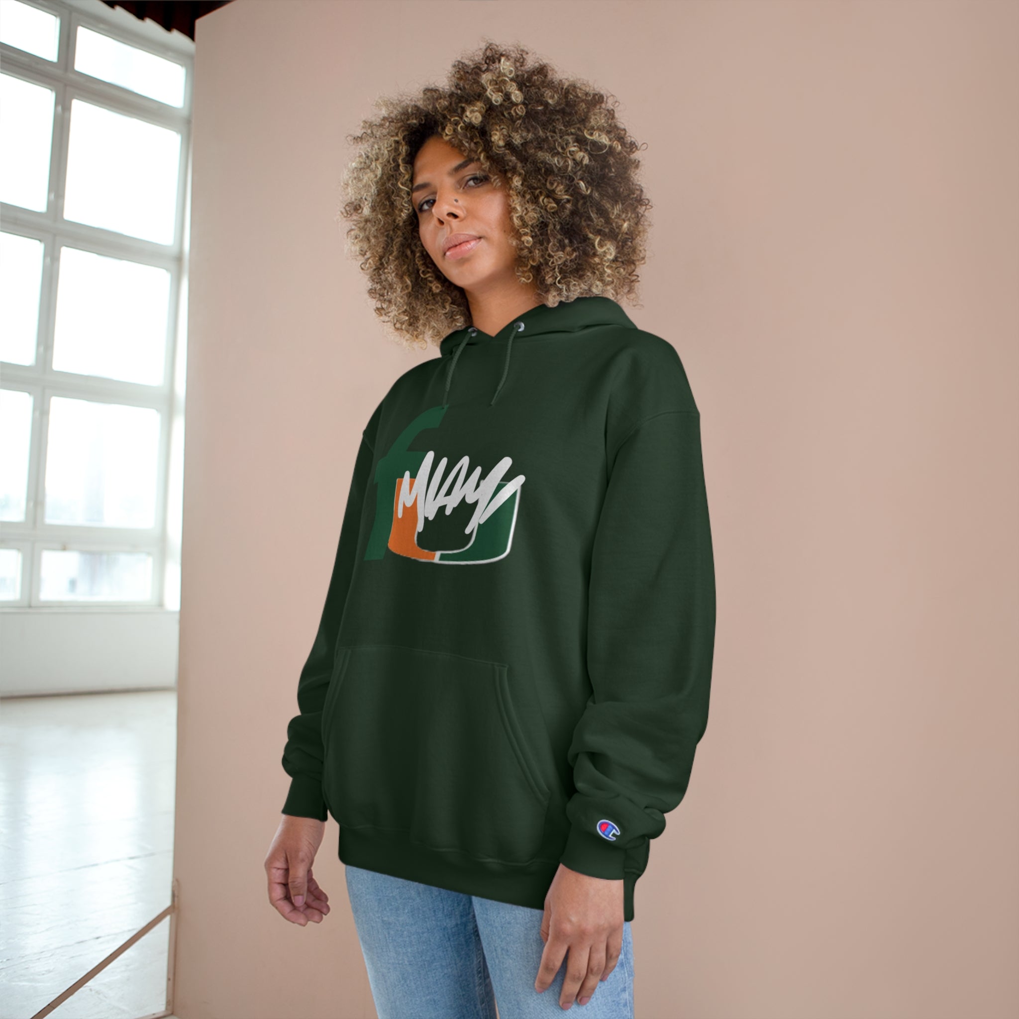 FURDREAMS NCAA “MIA” VI Champion Hoodie Sweatshirt